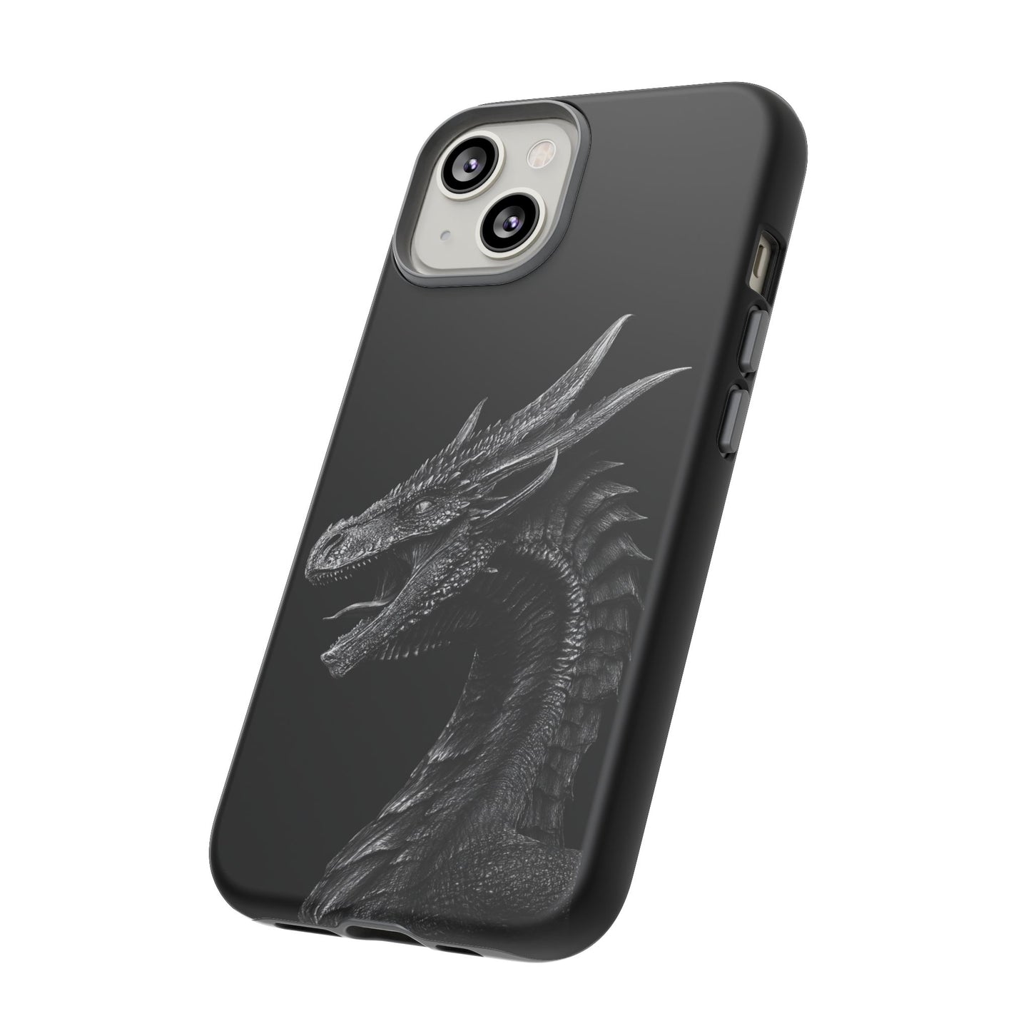 Black & White Dragon (iPhone X - iPhone 17 Pro Max) [TOUGH CASE]