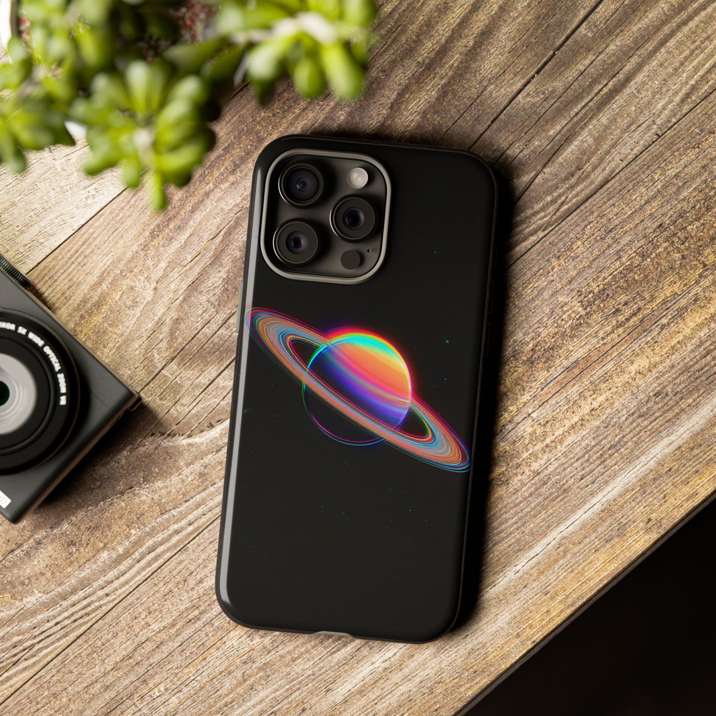 Glitched Saturn – (iPhone X - iPhone 17 Pro Max) [TOUGH CASE]