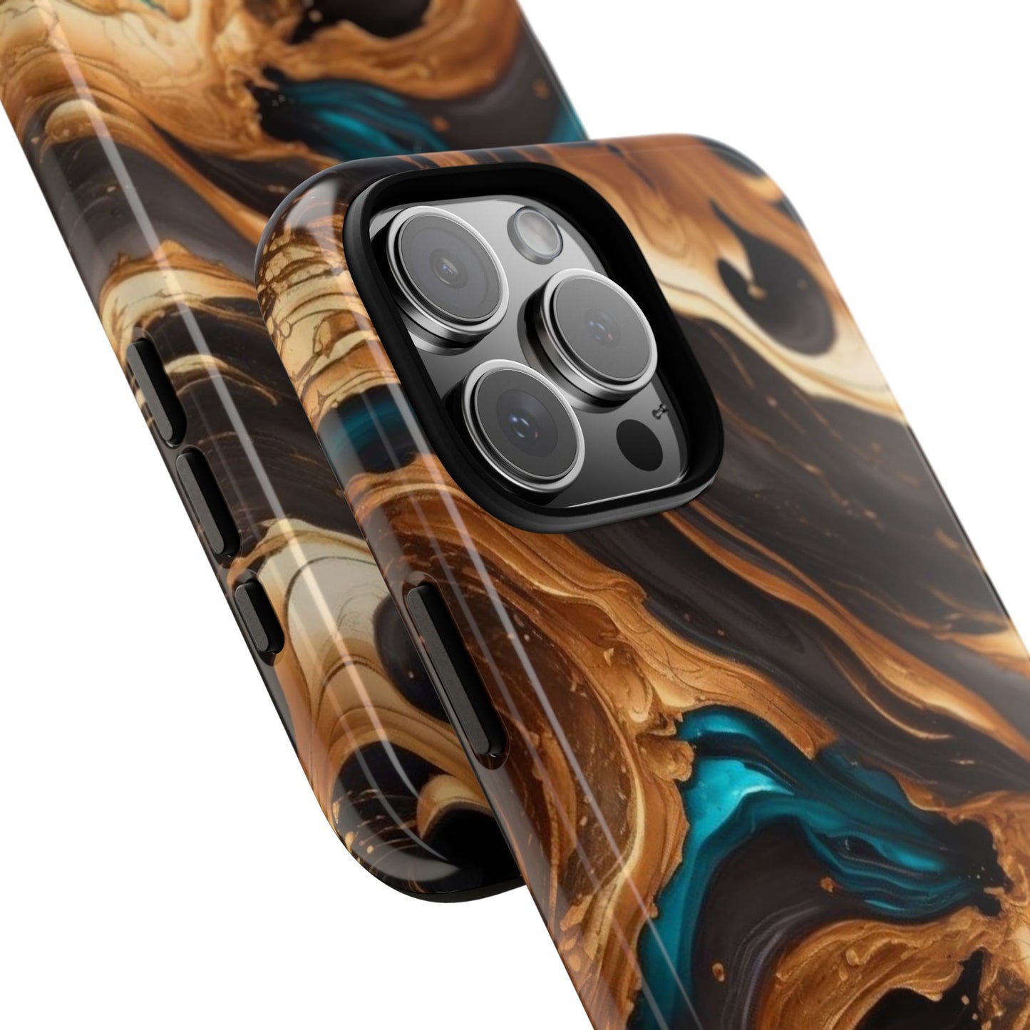Metallic Swirls (iPhone X - iPhone 17 Pro Max) [TOUGH CASE]