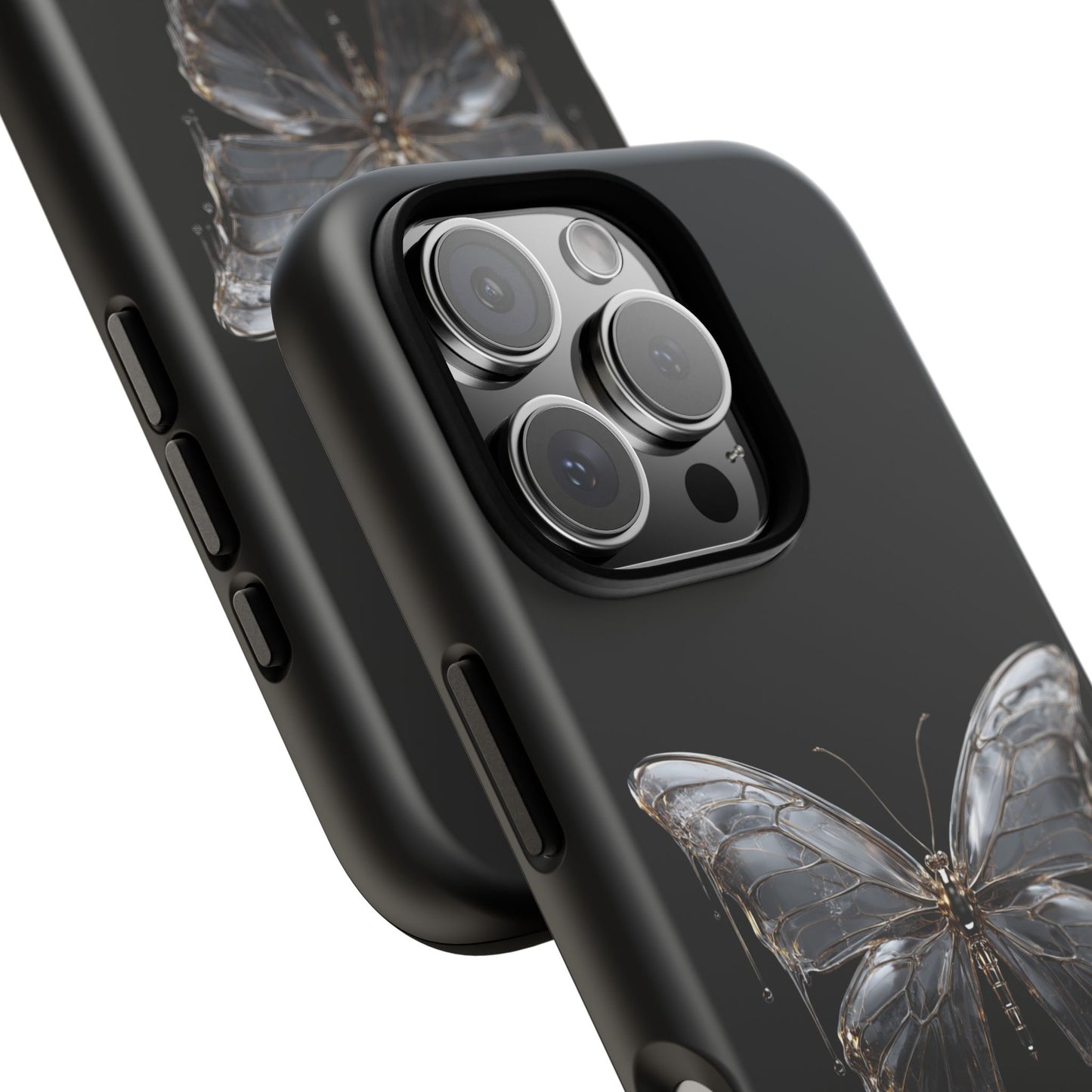 Metallic Butterfly (iPhone X - iPhone 17 Pro Max) [TOUGH CASE]