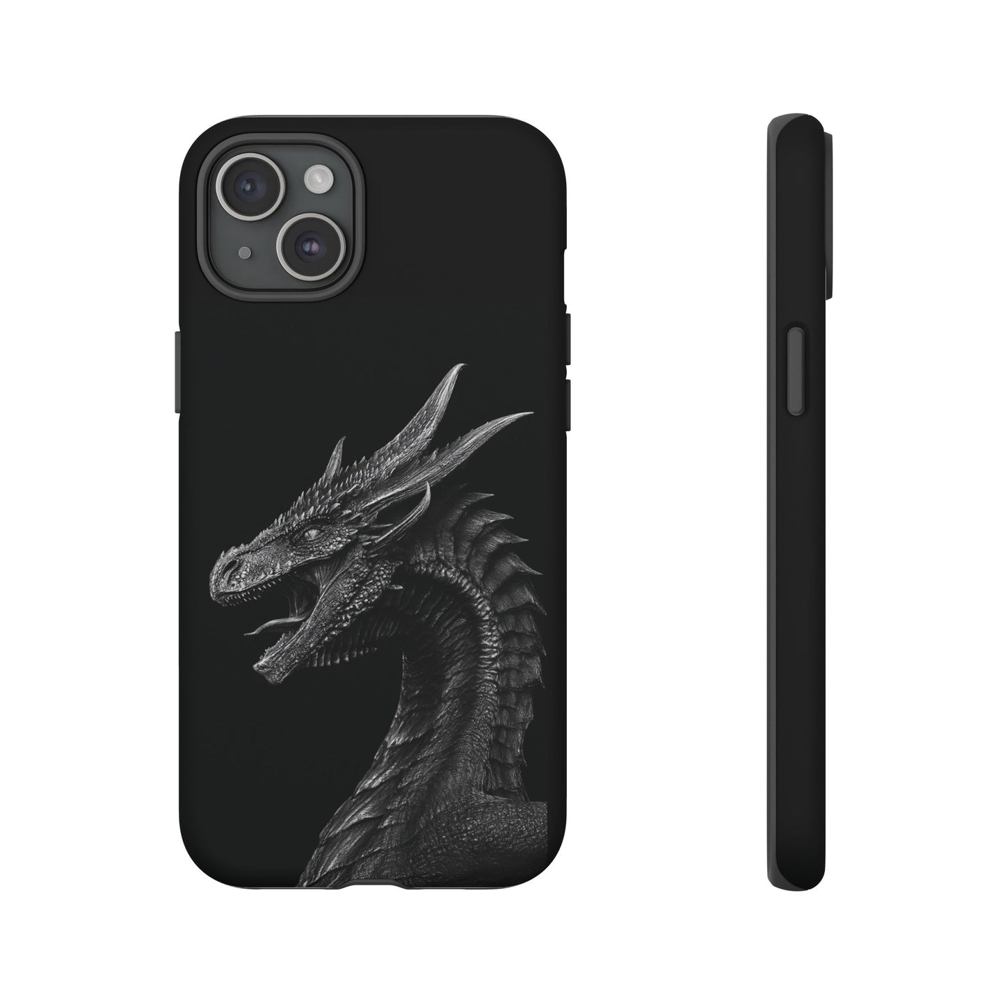 Black & White Dragon (iPhone X - iPhone 17 Pro Max) [TOUGH CASE]