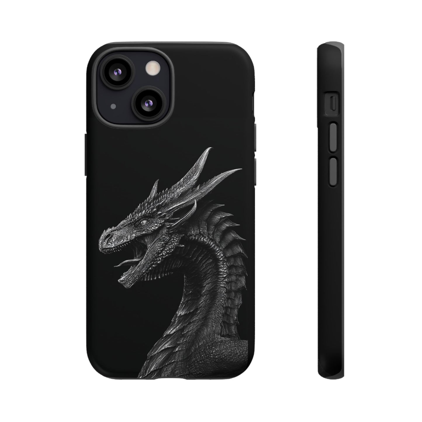 Black & White Dragon (iPhone X - iPhone 17 Pro Max) [TOUGH CASE]