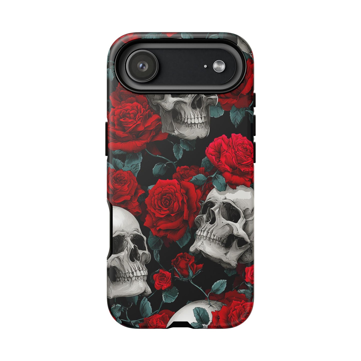 LOW STOCK Skull & Red Roses [TOUGH CASE]