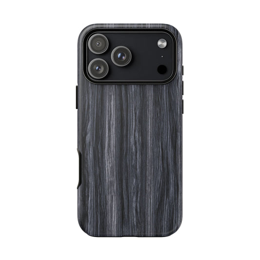 Black Wood (iPhone X - iPhone 17 Pro Max) [TOUGH CASE]