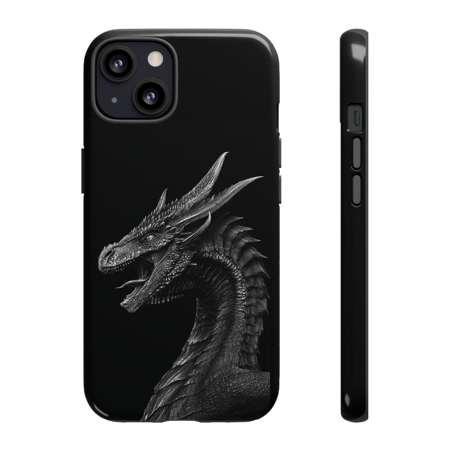 Black & White Dragon (iPhone X - iPhone 17 Pro Max) [TOUGH CASE]