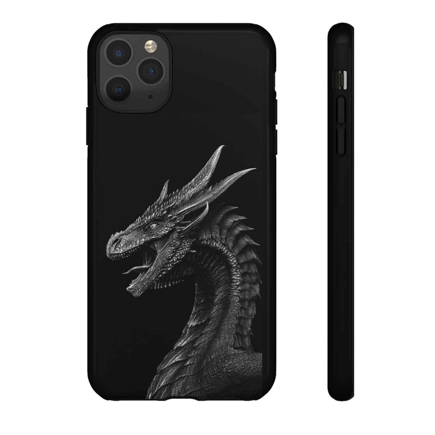 Black & White Dragon (iPhone X - iPhone 17 Pro Max) [TOUGH CASE]