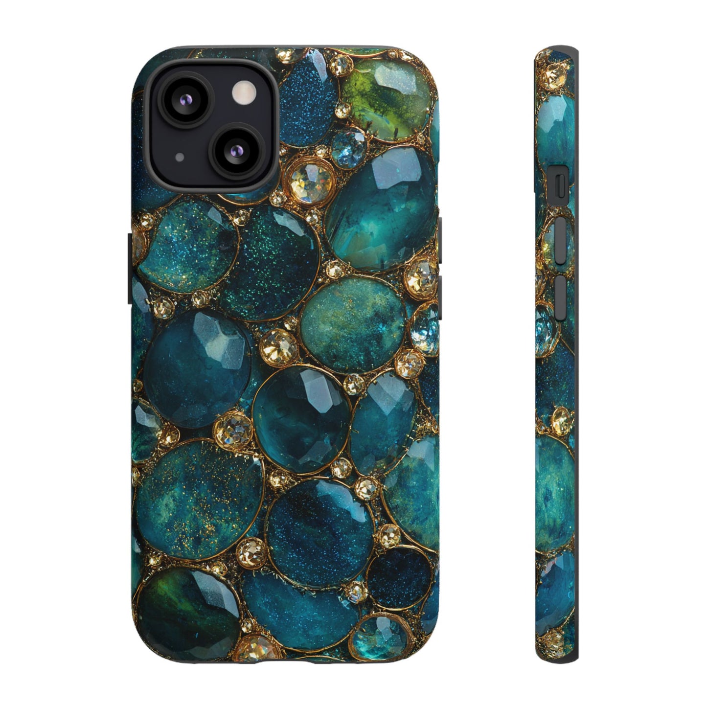 Blue Gemstones (iPhone Pro Max - iPhone X) [Tough Case]