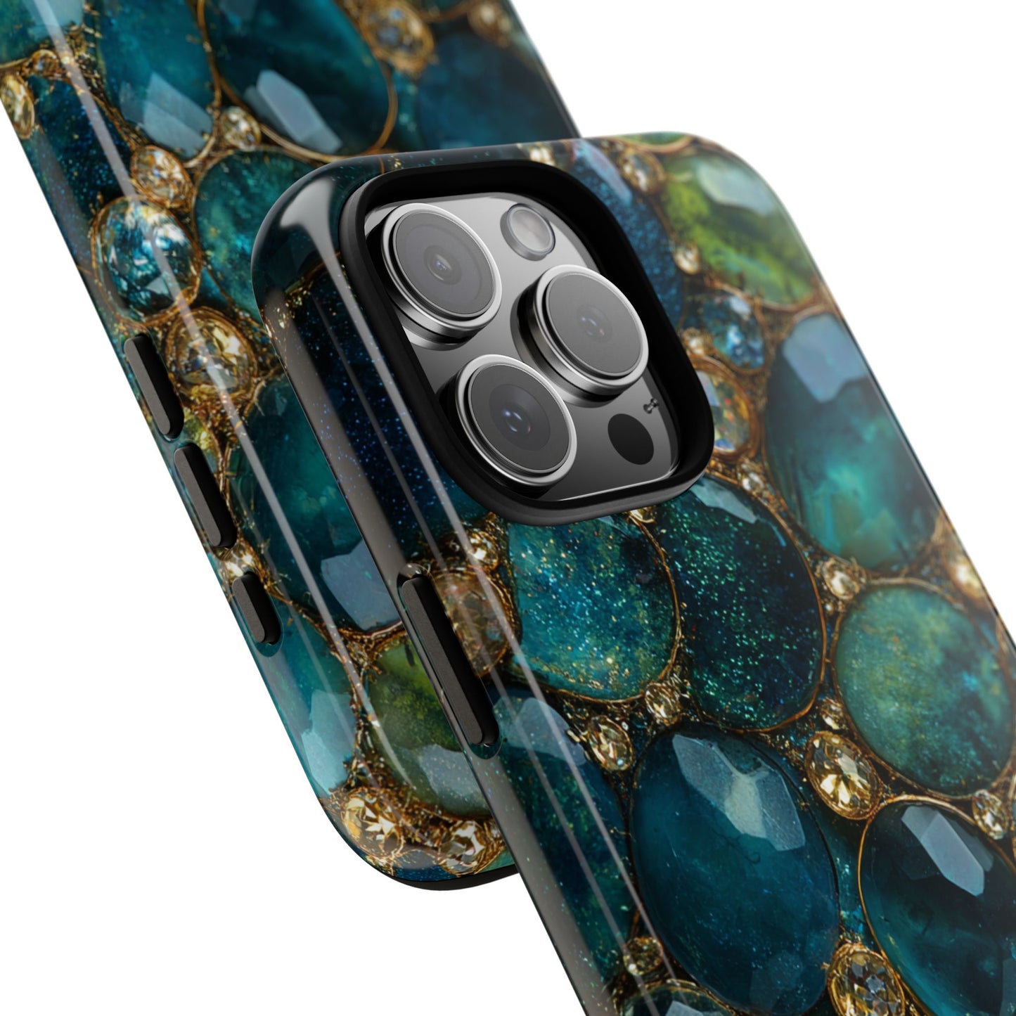 Blue Gemstones (iPhone Pro Max - iPhone X) [Tough Case]
