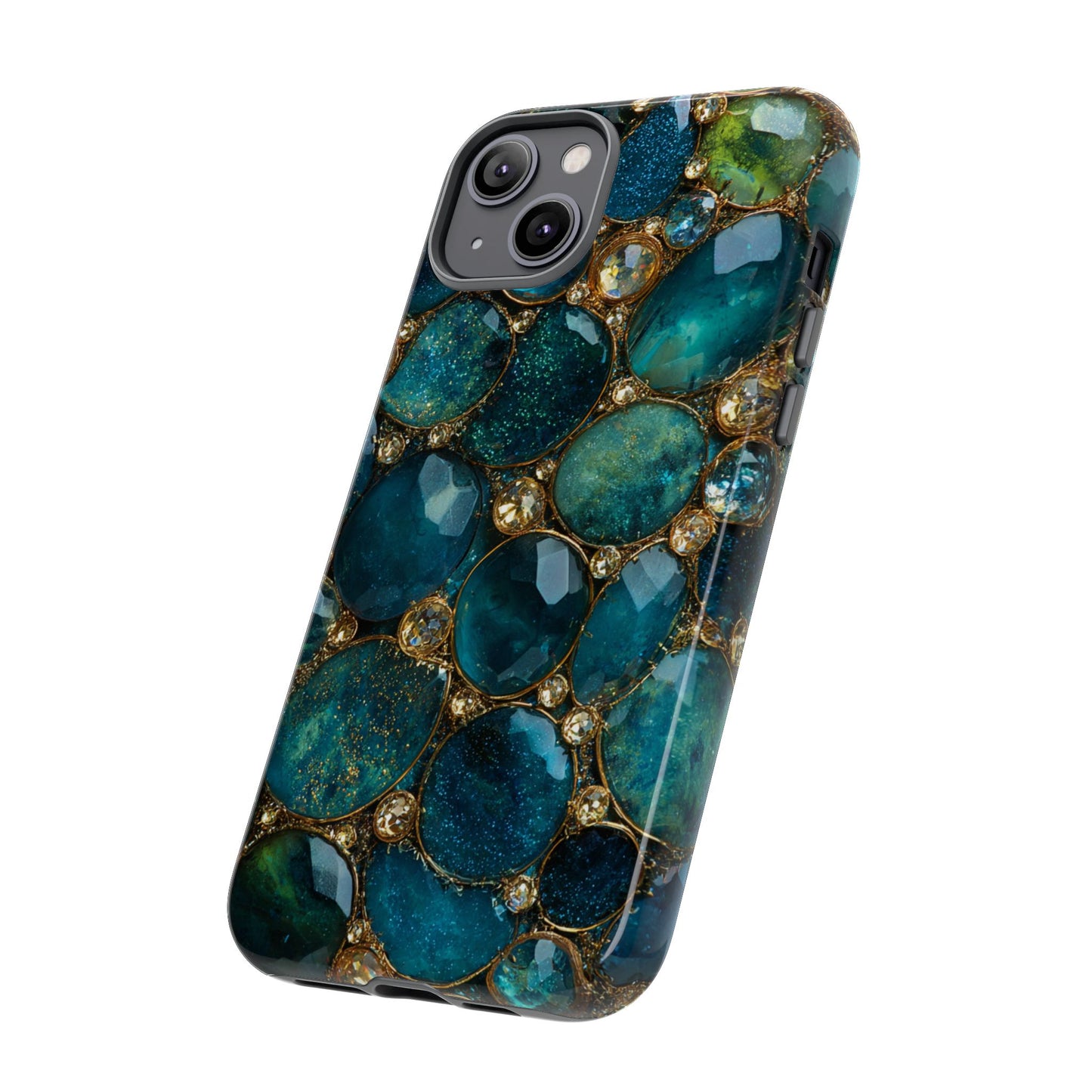 Blue Gemstones (iPhone Pro Max - iPhone X) [Tough Case]
