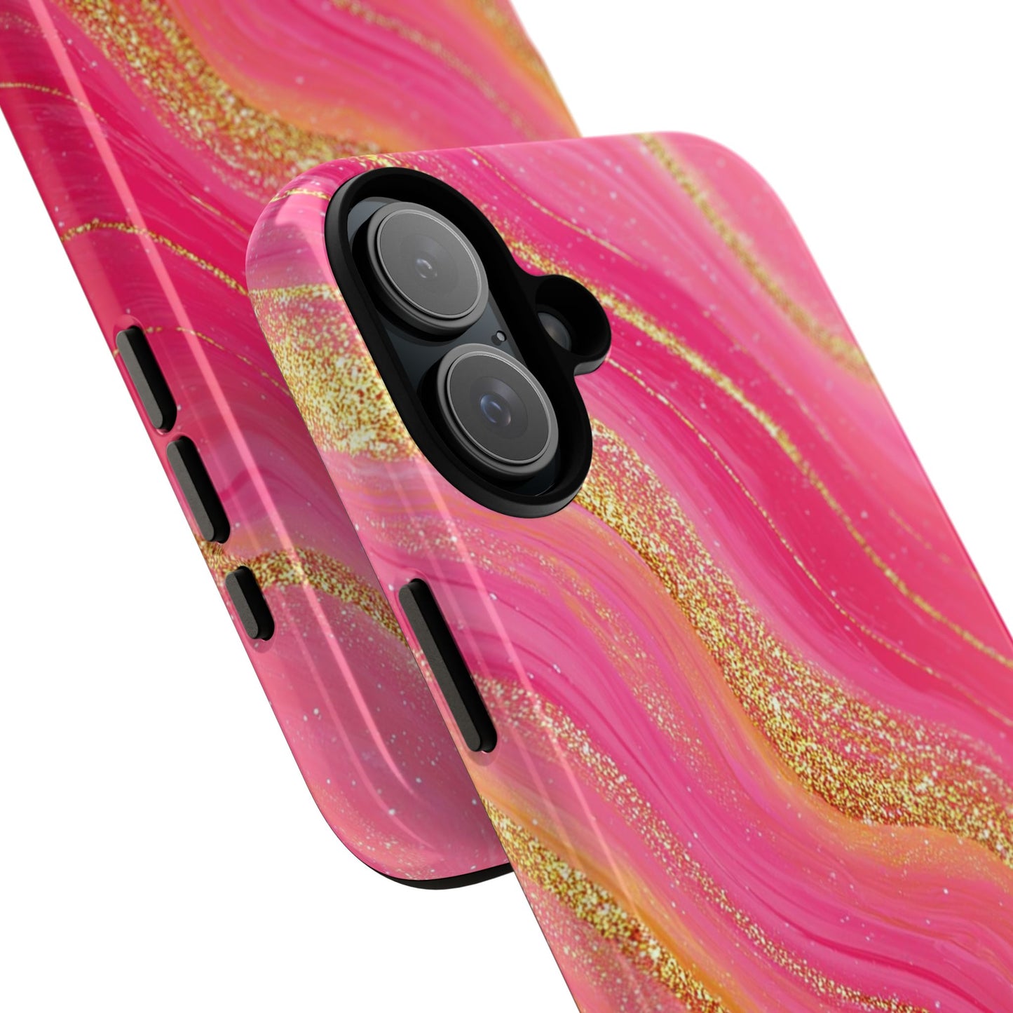 Pink and Glitter Gold Marble [TOUGH CASE]