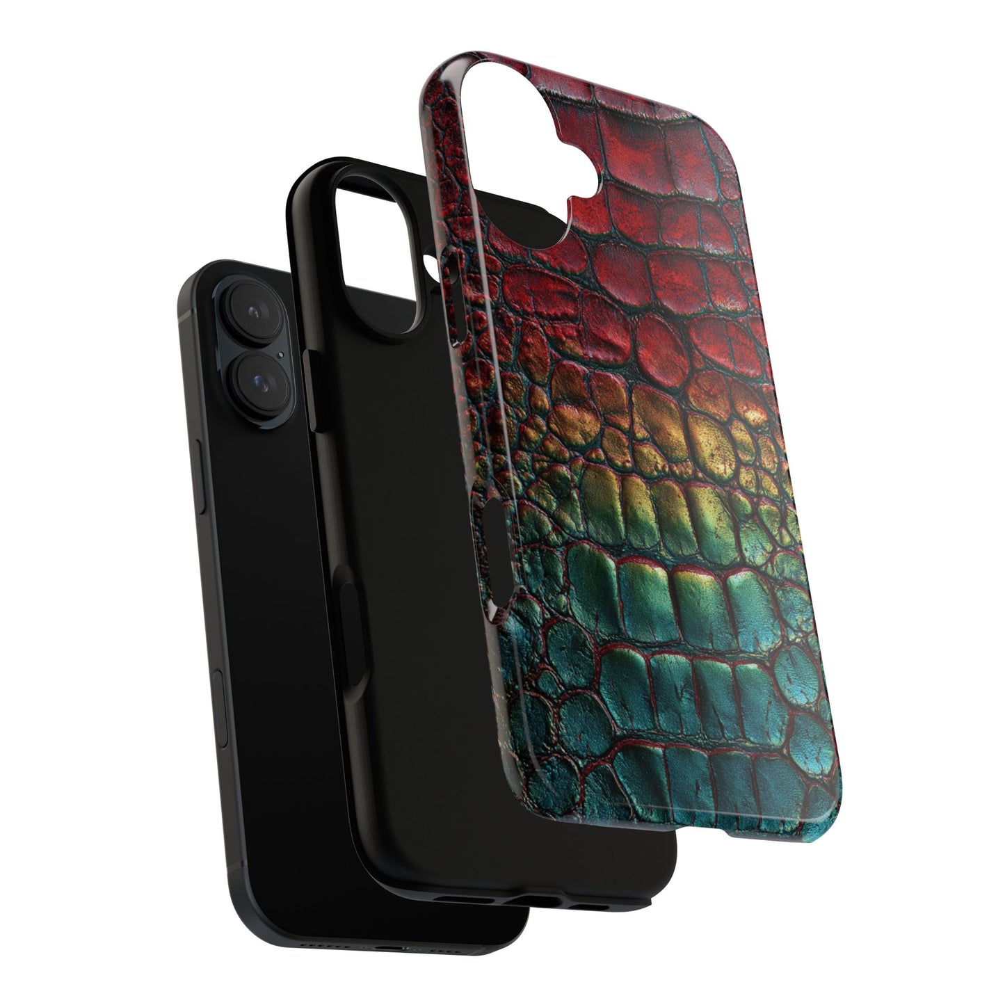 Red, Yellow, Blue Crocodile Skin [TOUGH CASE]