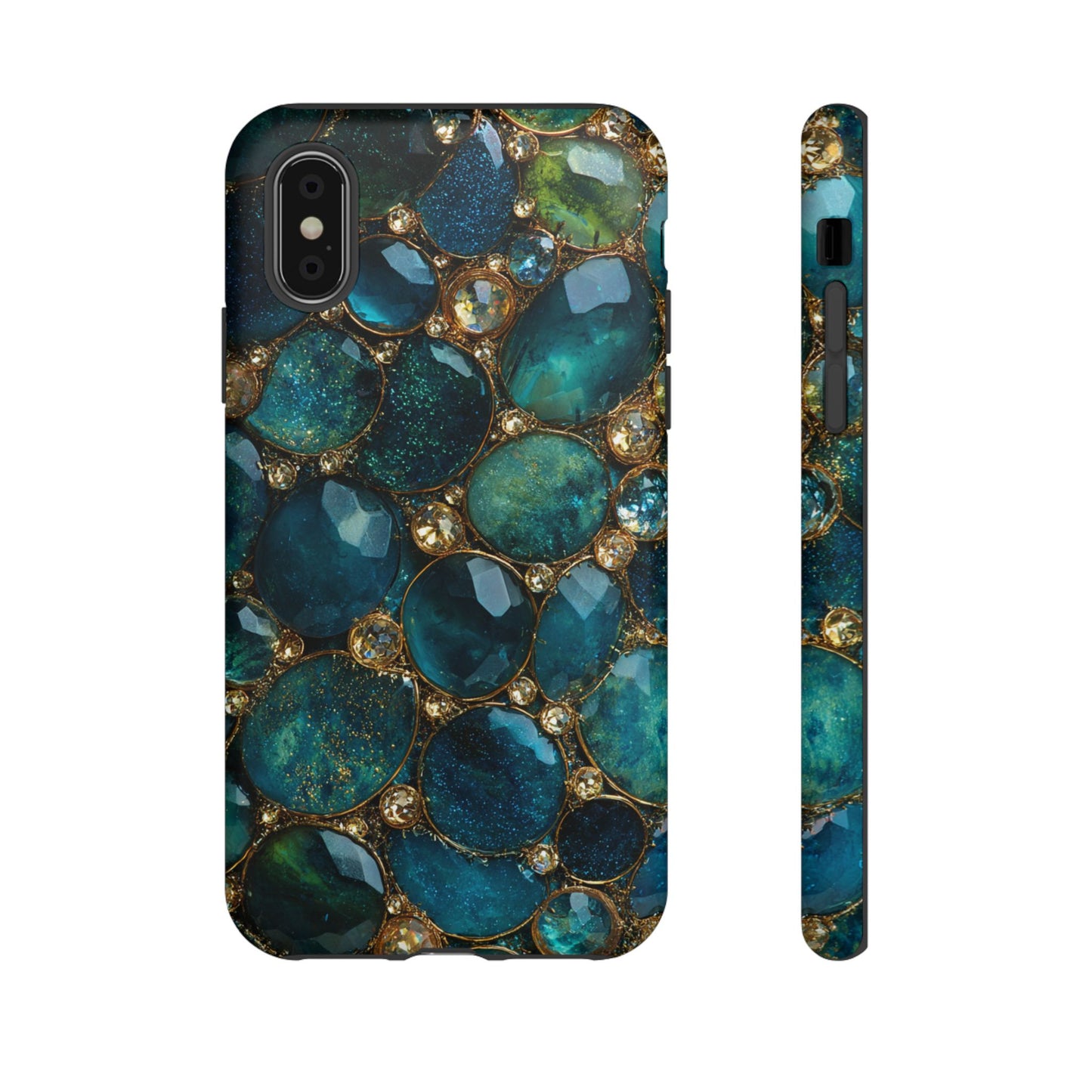 Blue Gemstones (iPhone Pro Max - iPhone X) [Tough Case]