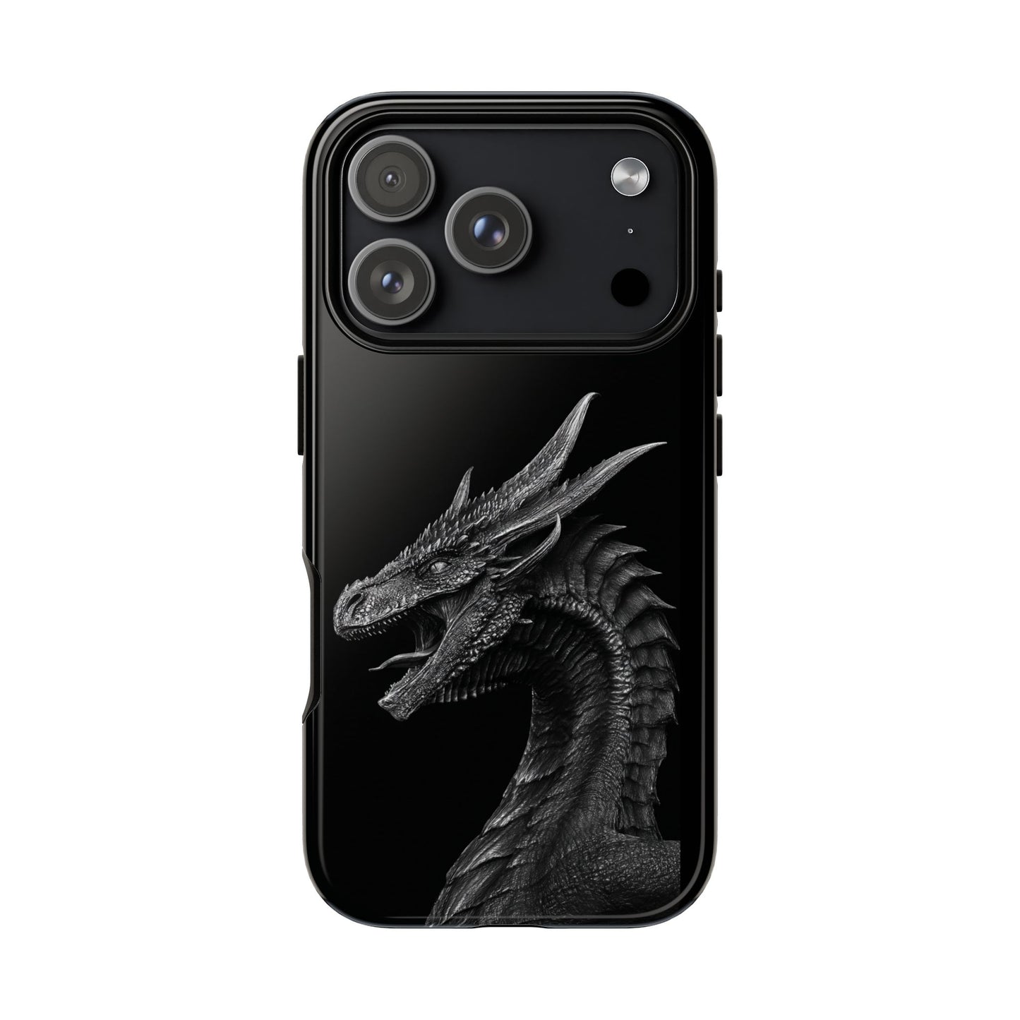 Black & White Dragon (iPhone X - iPhone 17 Pro Max) [TOUGH CASE]