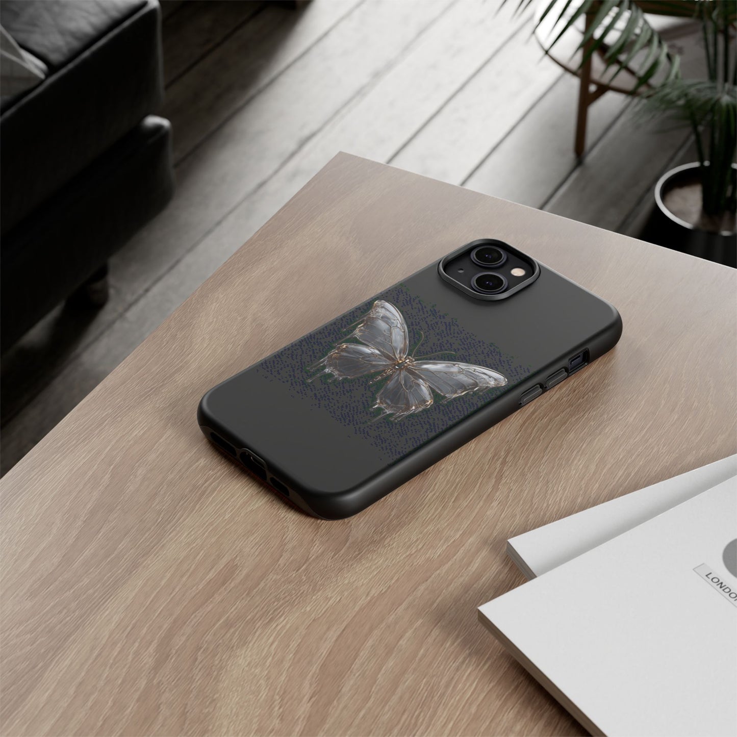 Metallic Butterfly (iPhone X - iPhone 17 Pro Max) [TOUGH CASE]