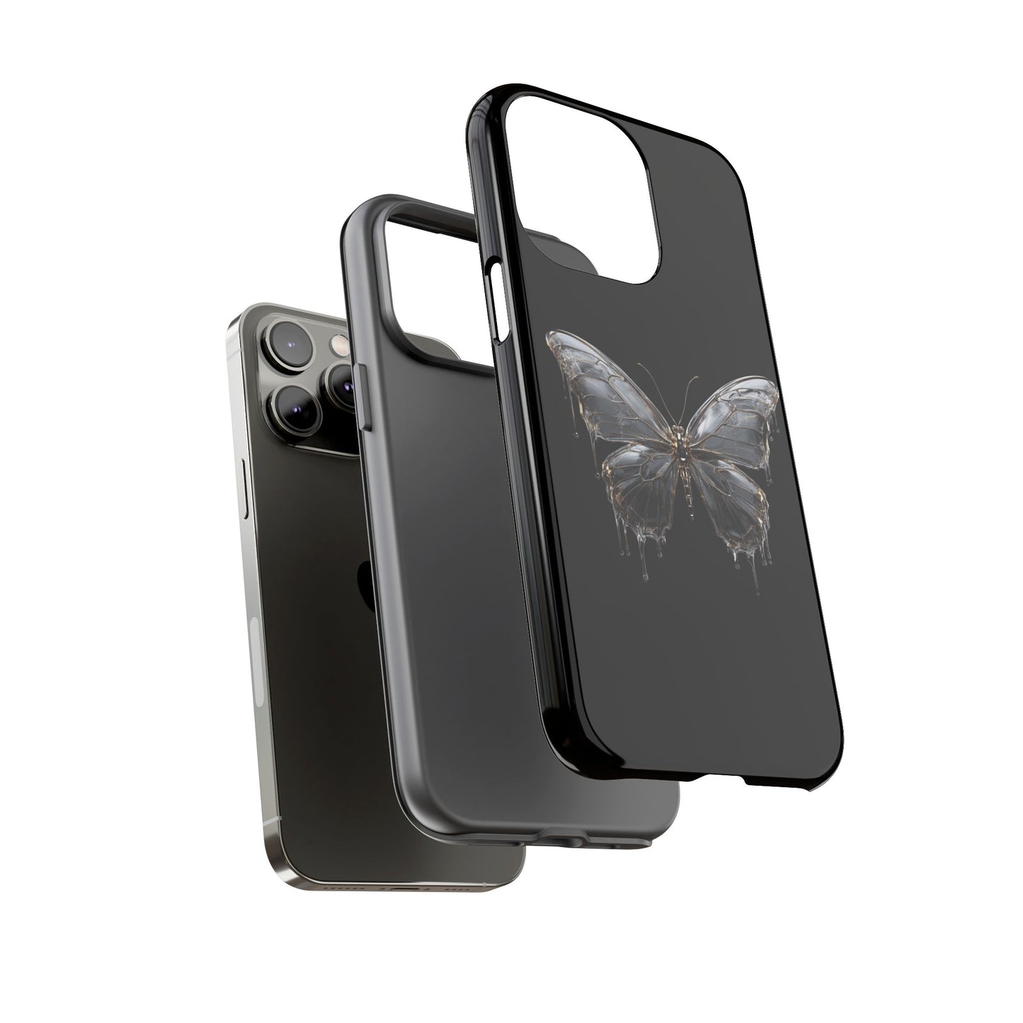 Metallic Butterfly (iPhone X - iPhone 17 Pro Max) [TOUGH CASE]