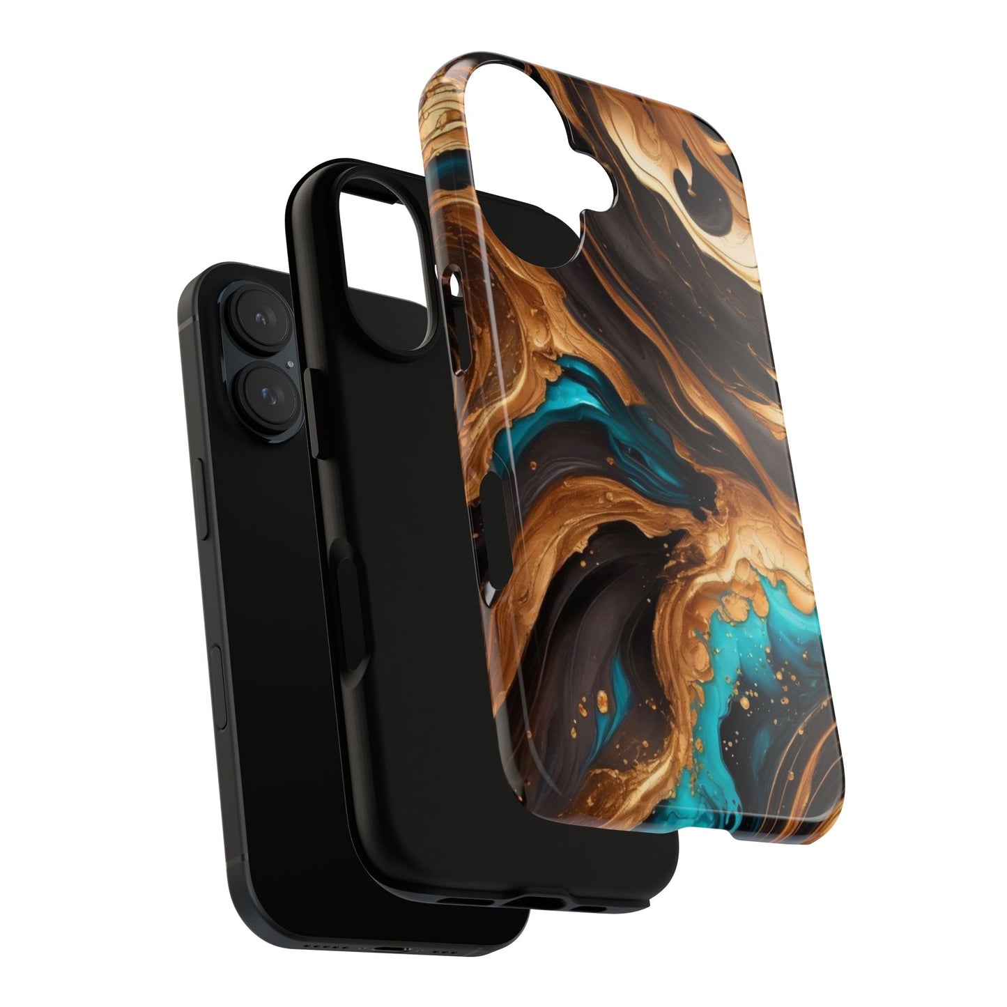 Metallic Swirls (iPhone X - iPhone 17 Pro Max) [TOUGH CASE]