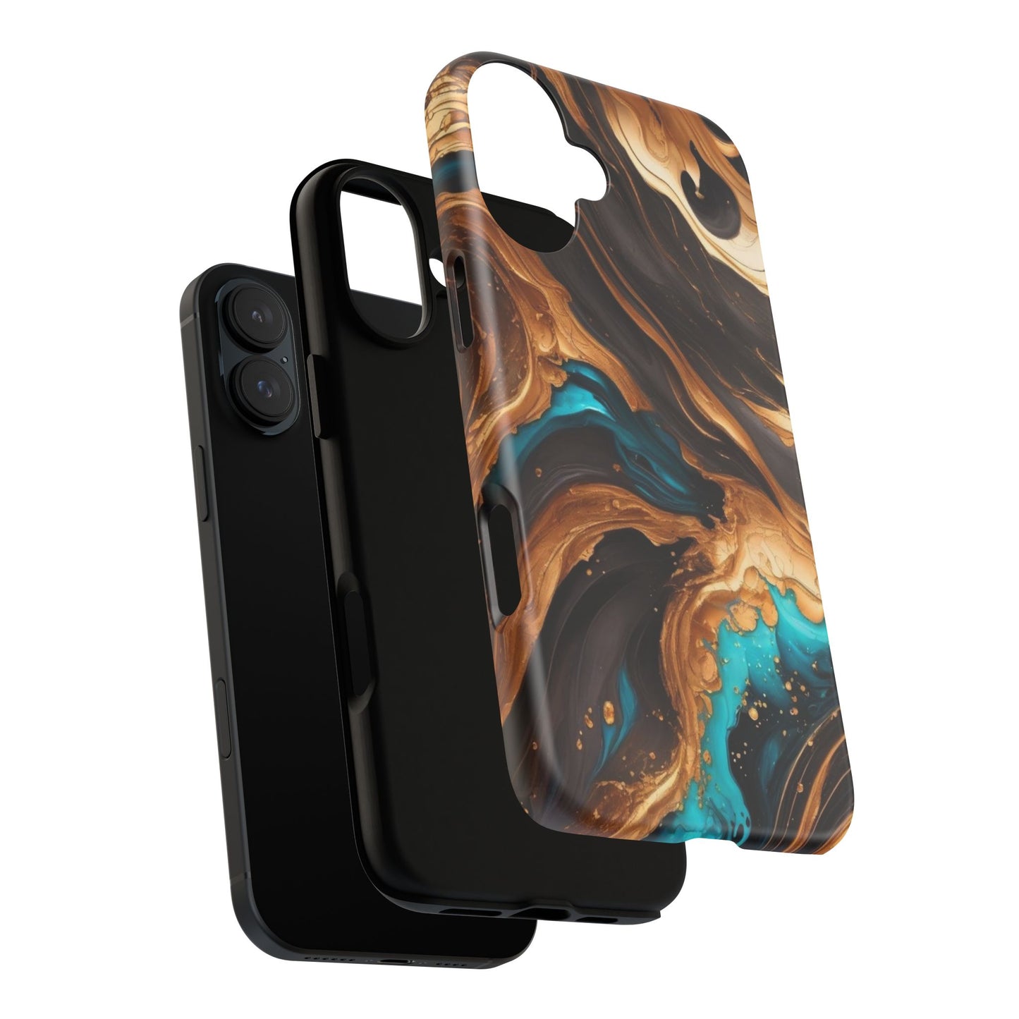 Metallic Swirls (iPhone X - iPhone 17 Pro Max) [TOUGH CASE]