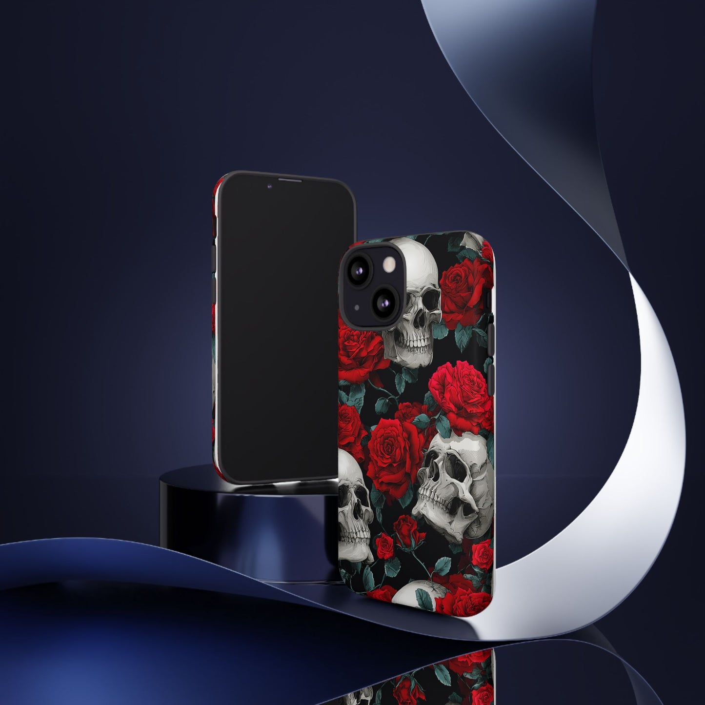 LOW STOCK Skull & Red Roses [TOUGH CASE]