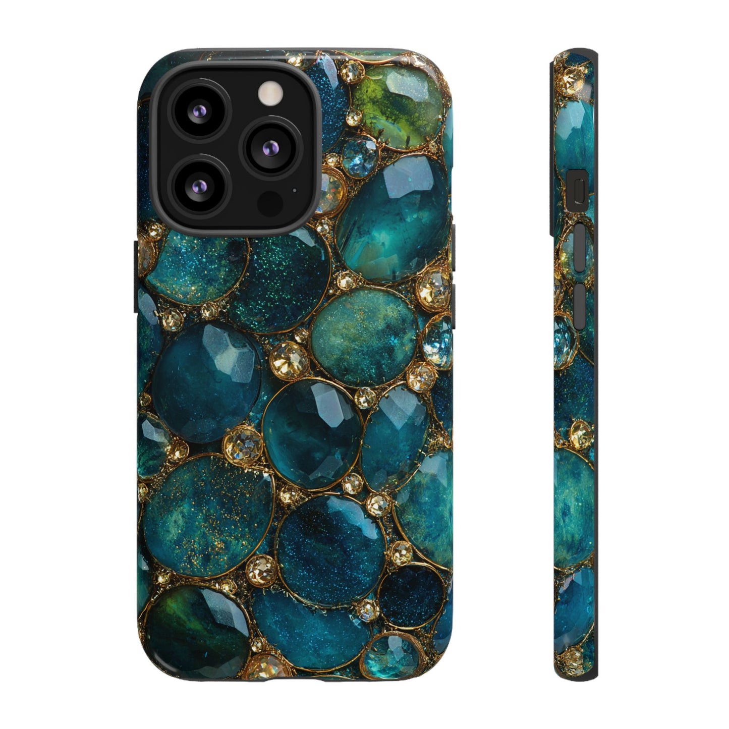 Blue Gemstones (iPhone Pro Max - iPhone X) [Tough Case]