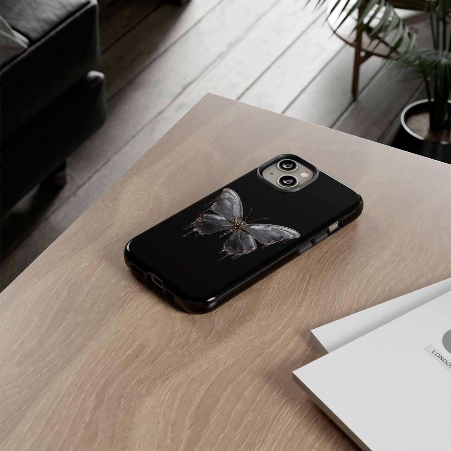 Metallic Butterfly (iPhone X - iPhone 17 Pro Max) [TOUGH CASE]
