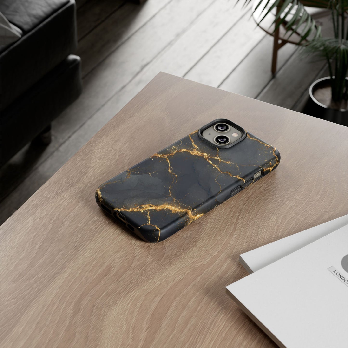 Black & Gold Marble [TOUGH CASE]