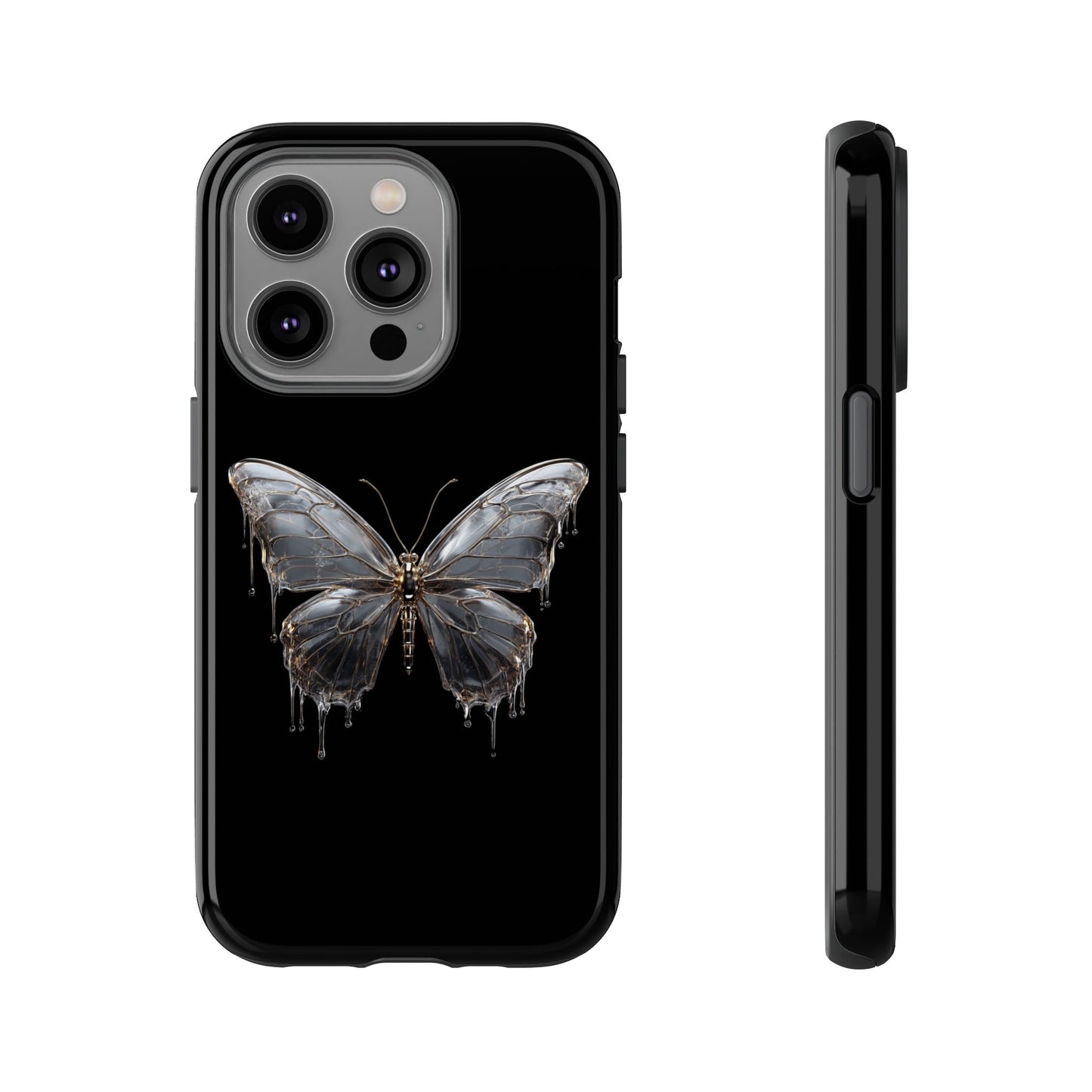 Metallic Butterfly (iPhone X - iPhone 17 Pro Max) [TOUGH CASE]