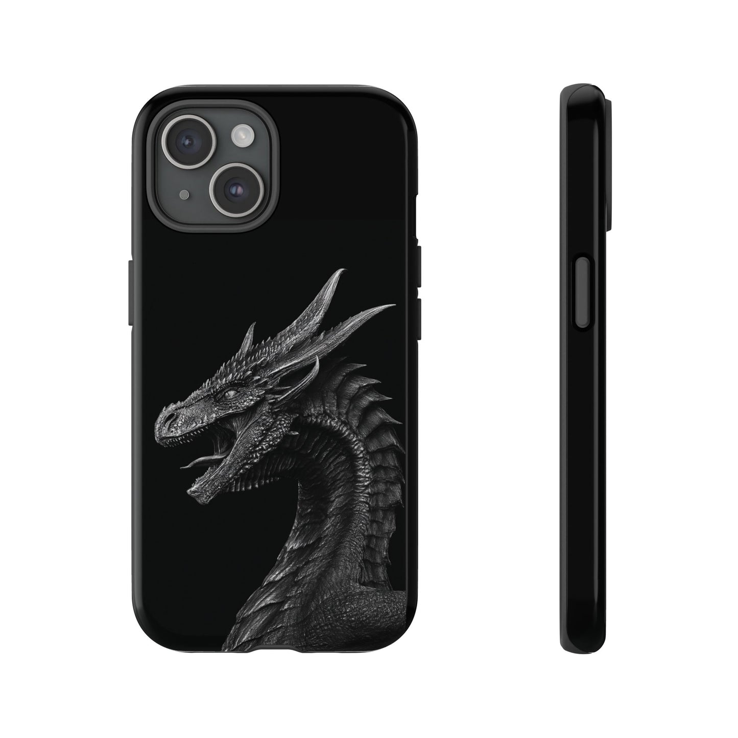 Black & White Dragon (iPhone X - iPhone 17 Pro Max) [TOUGH CASE]