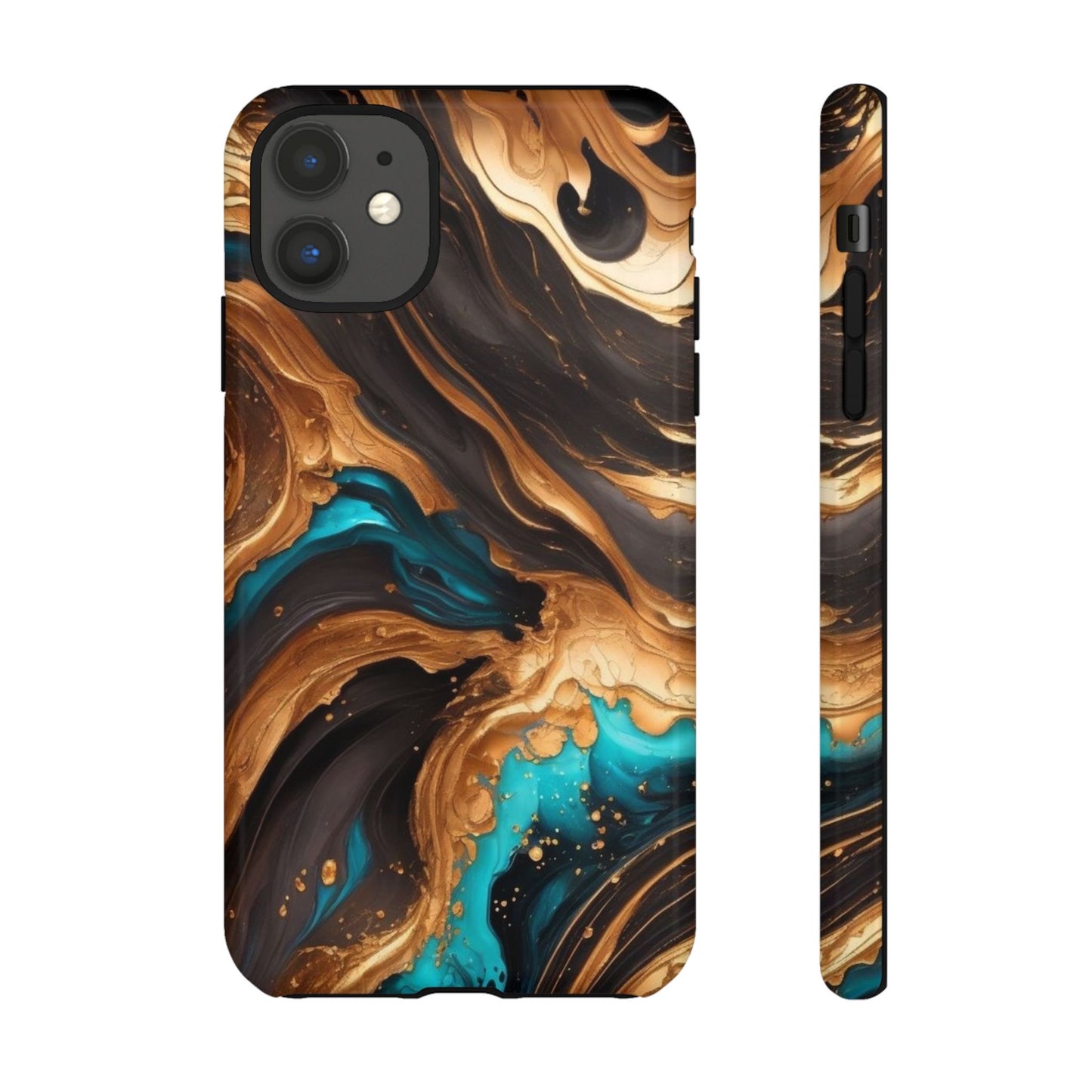 Metallic Swirls (iPhone X - iPhone 17 Pro Max) [TOUGH CASE]