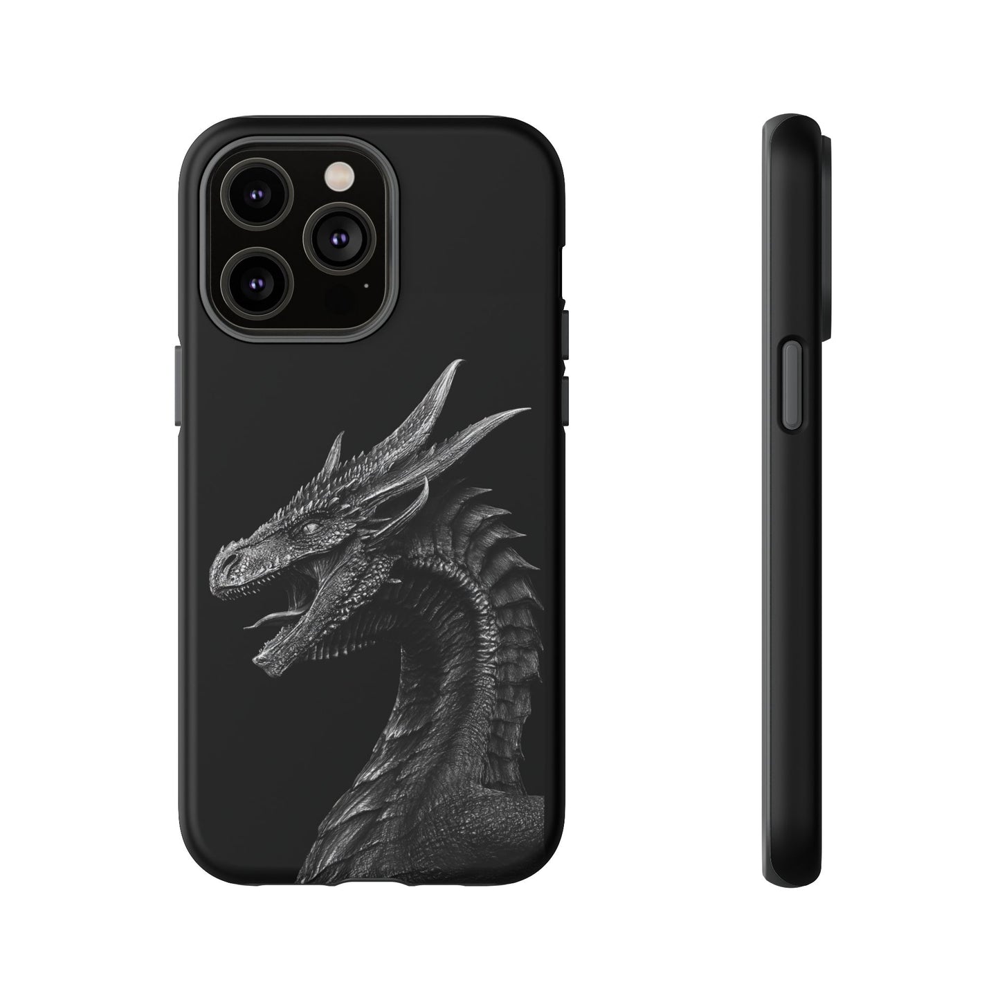 Black & White Dragon (iPhone X - iPhone 17 Pro Max) [TOUGH CASE]