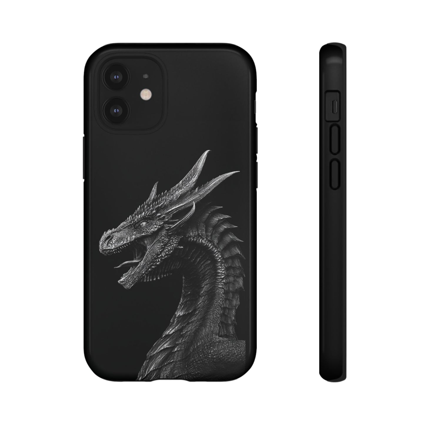 Black & White Dragon (iPhone X - iPhone 17 Pro Max) [TOUGH CASE]