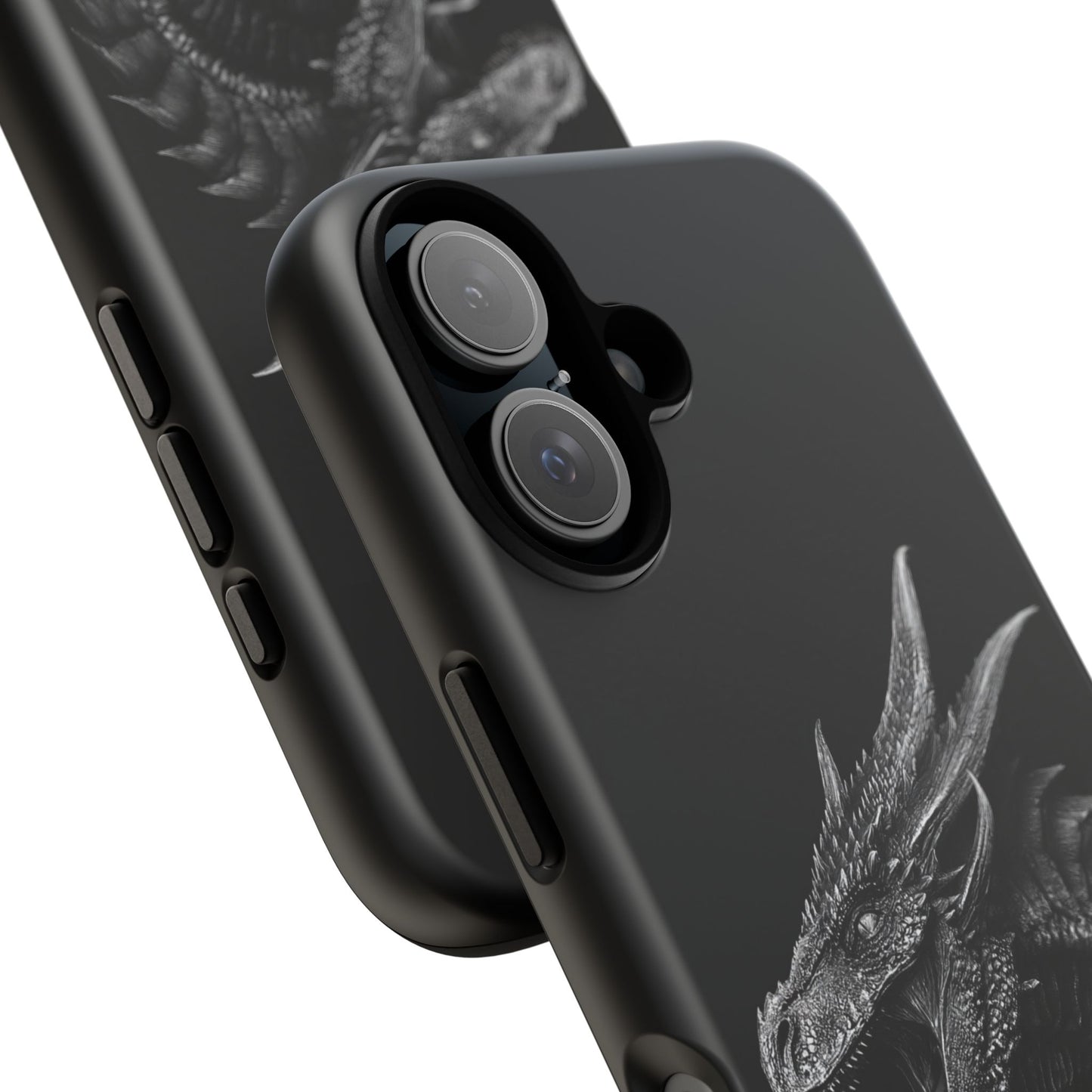 Black & White Dragon (iPhone X - iPhone 17 Pro Max) [TOUGH CASE]