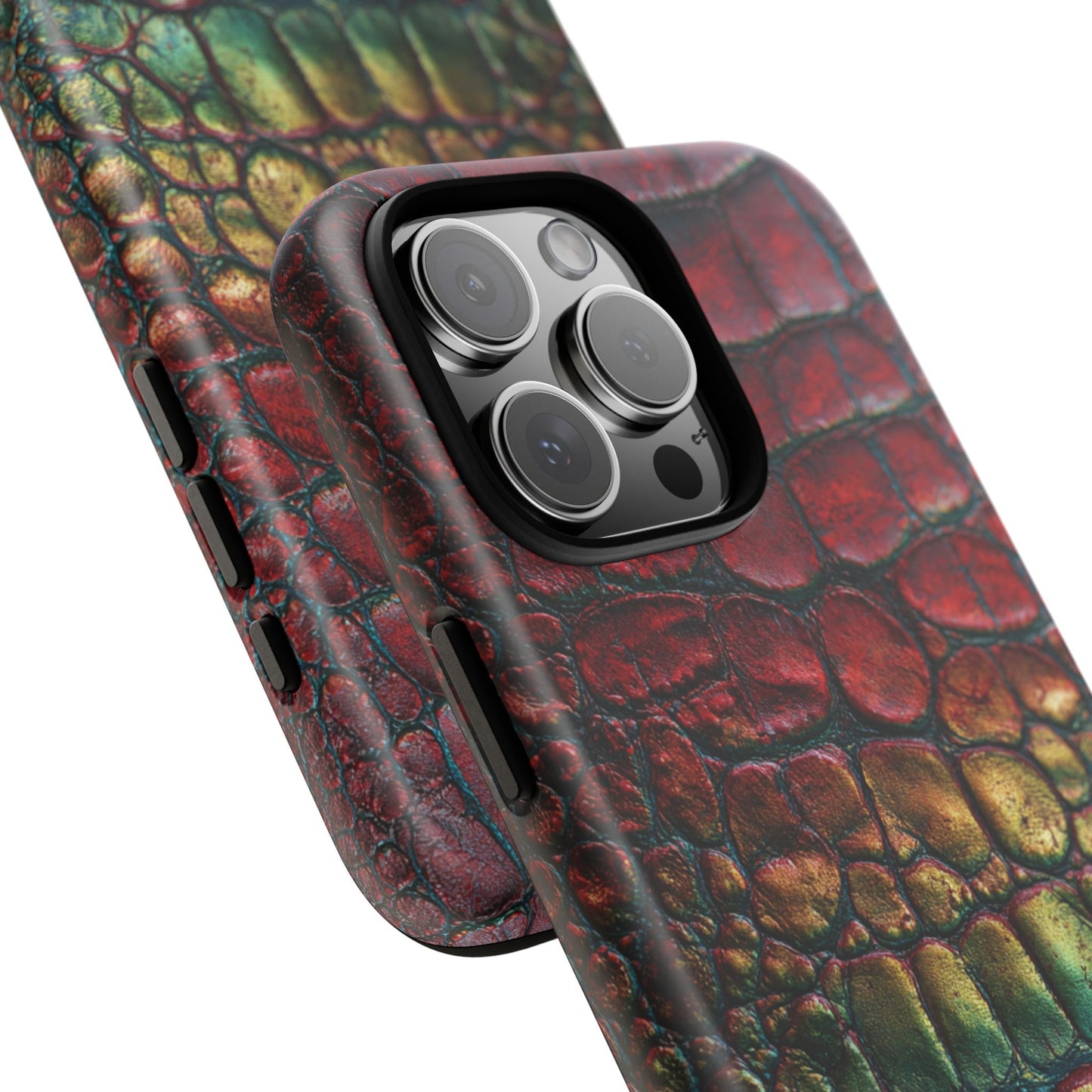 Red, Yellow, Blue Crocodile Skin [TOUGH CASE]