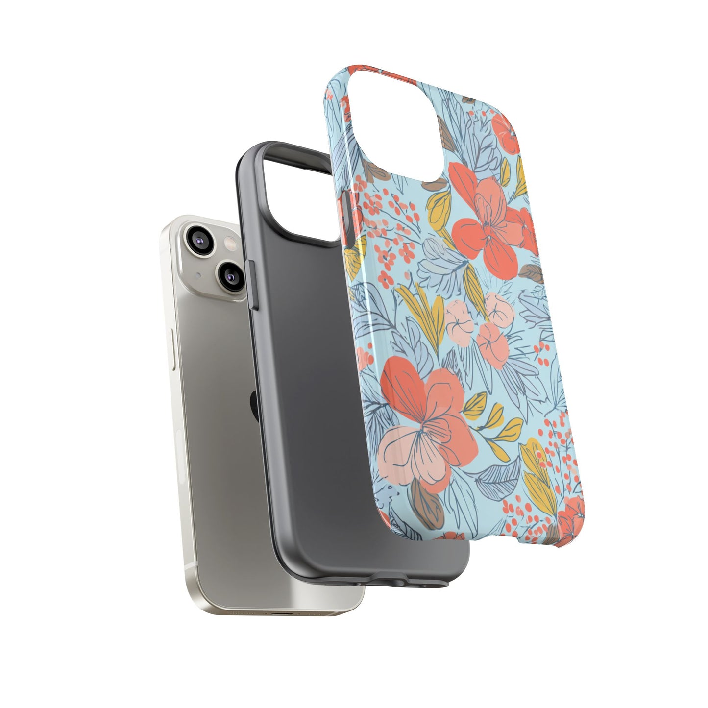 Floral 02 (iPhone X - iPhone 17 Pro Max) [TOUGH CASE]