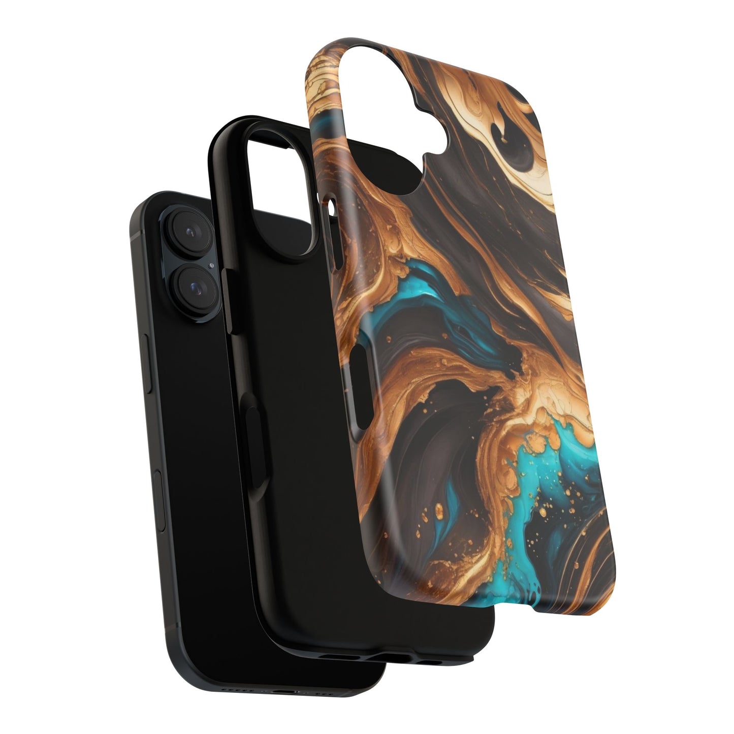 Metallic Swirls (iPhone X - iPhone 17 Pro Max) [TOUGH CASE]
