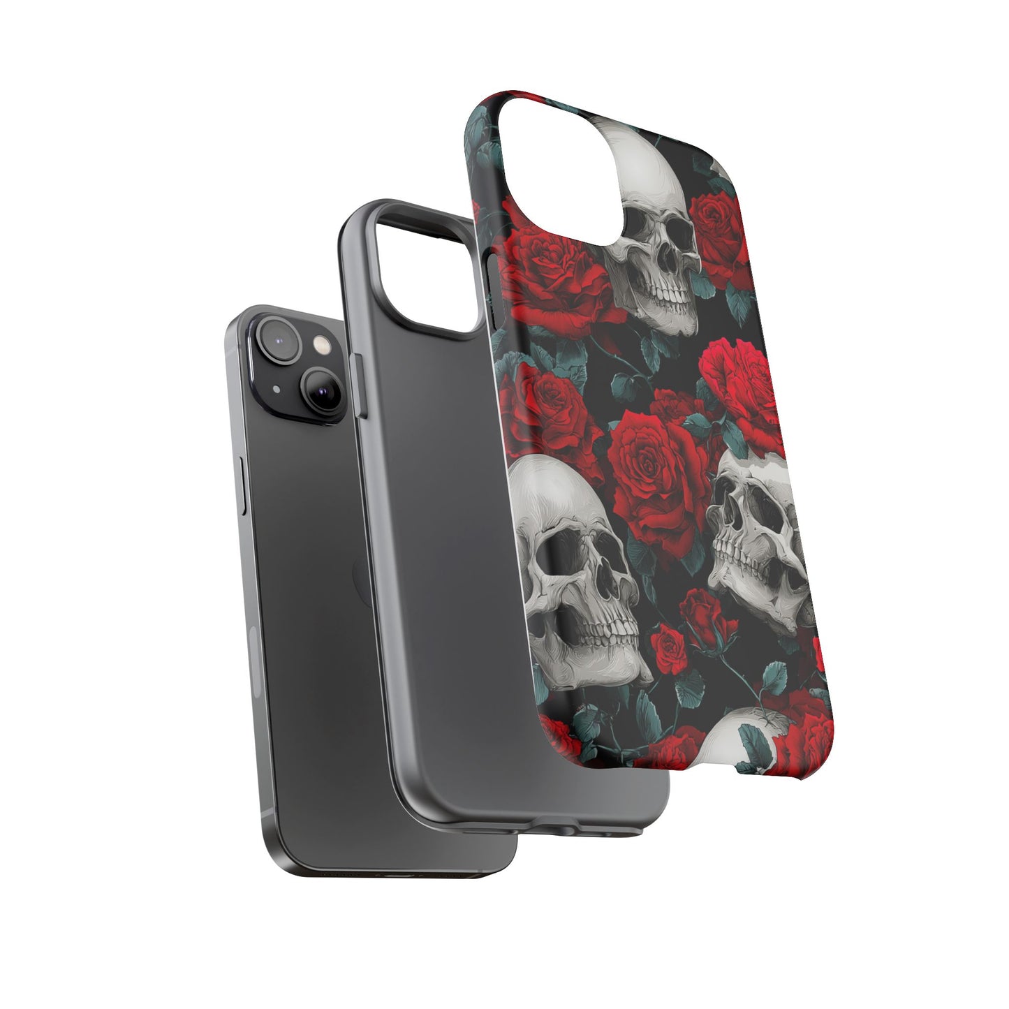 LOW STOCK Skull & Red Roses [TOUGH CASE]