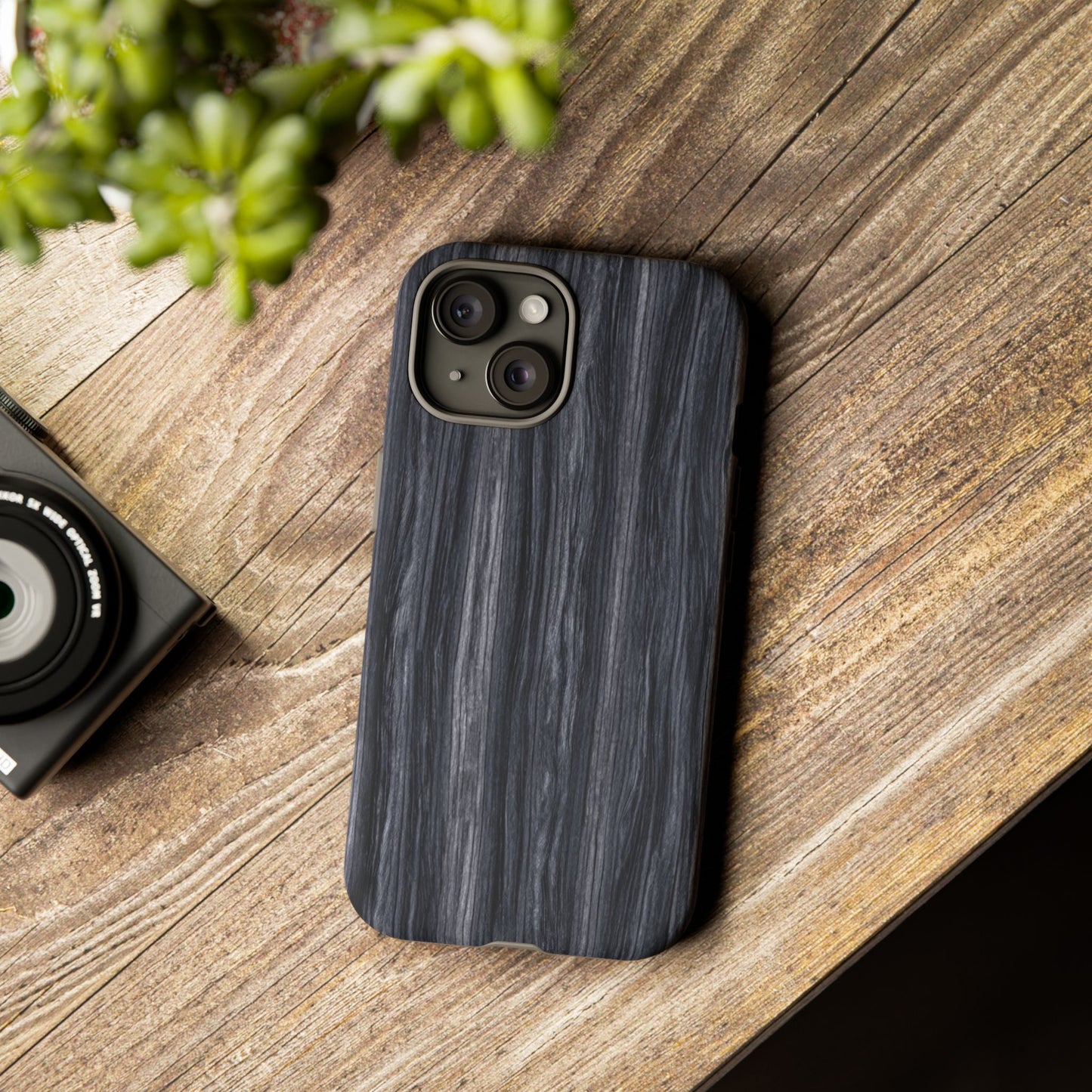 Black Wood (iPhone X - iPhone 17 Pro Max) [TOUGH CASE]
