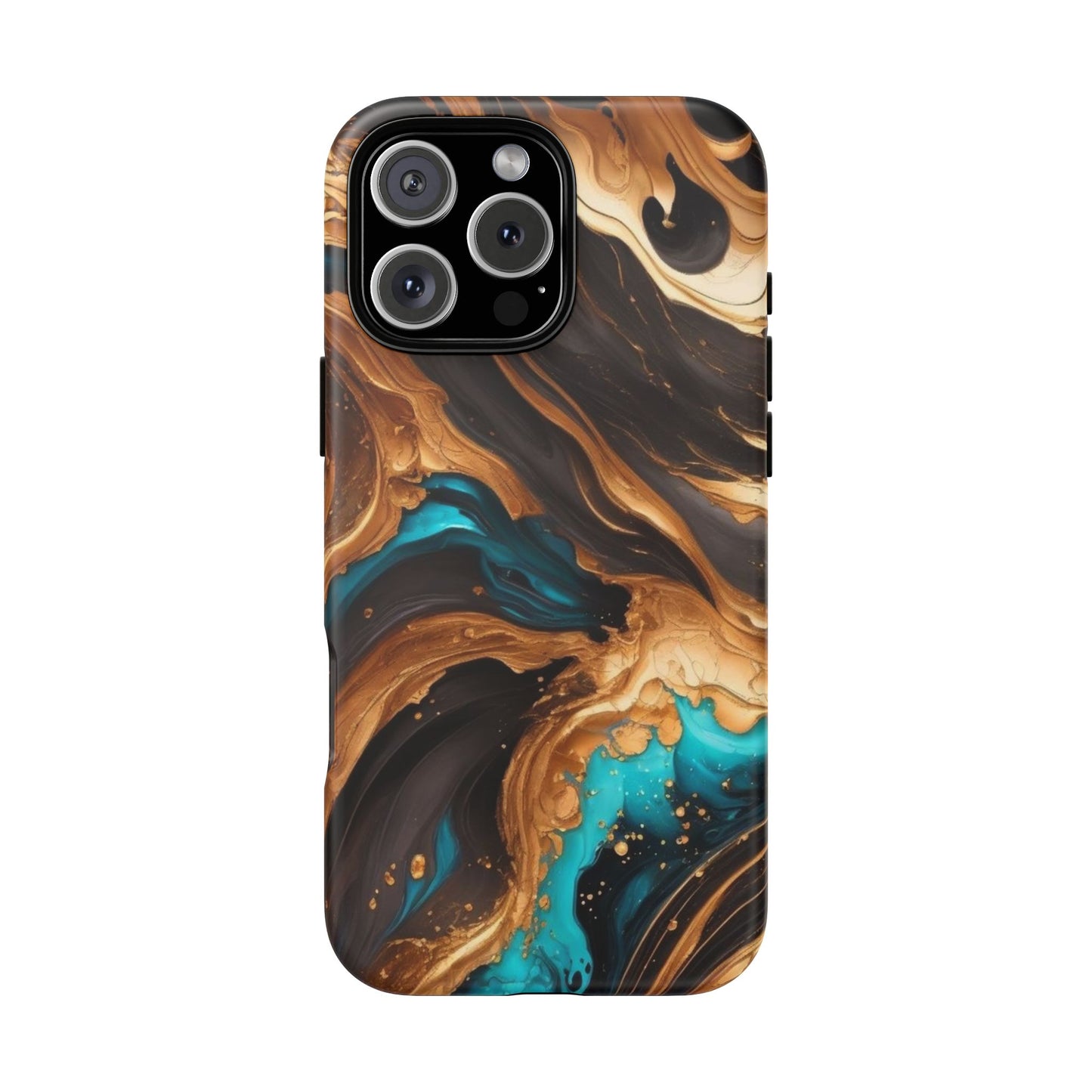 Metallic Swirls (iPhone X - iPhone 17 Pro Max) [TOUGH CASE]