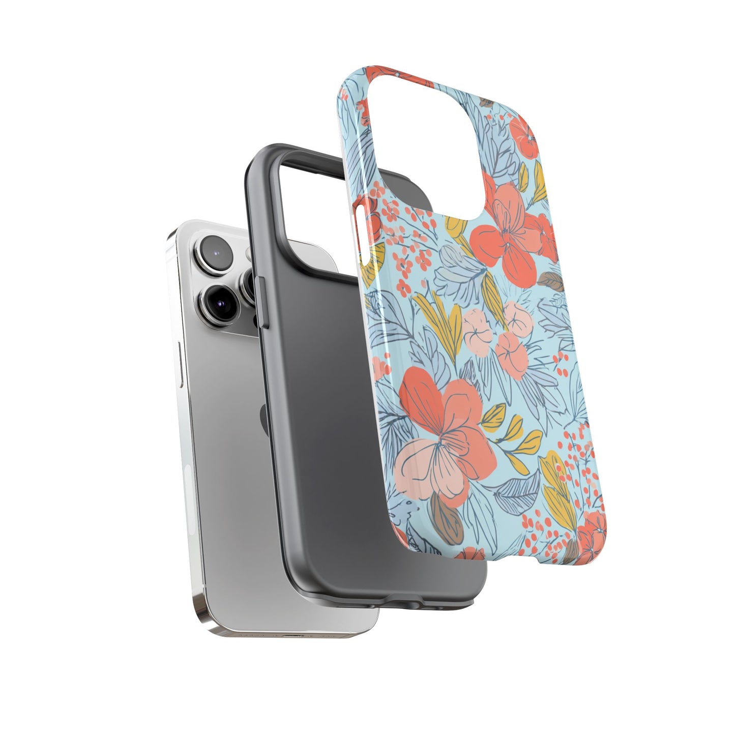 Floral 02 (iPhone X - iPhone 17 Pro Max) [TOUGH CASE]