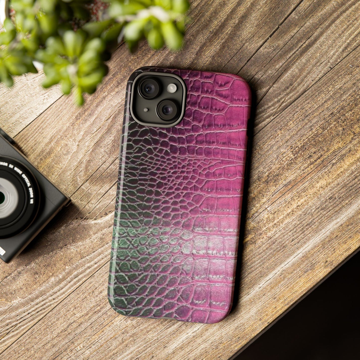 Purple Crocodile Leather [TOUGH CASE]