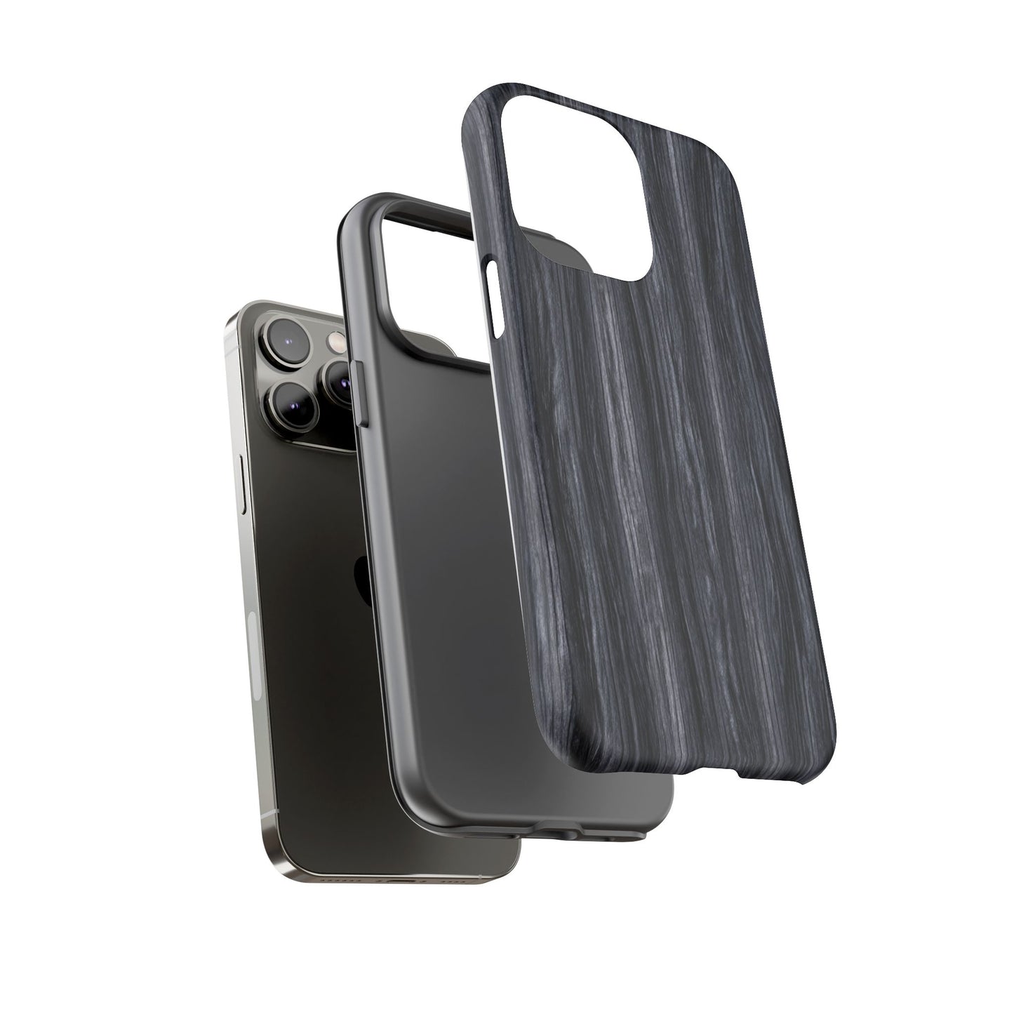 Black Wood (iPhone X - iPhone 17 Pro Max) [TOUGH CASE]