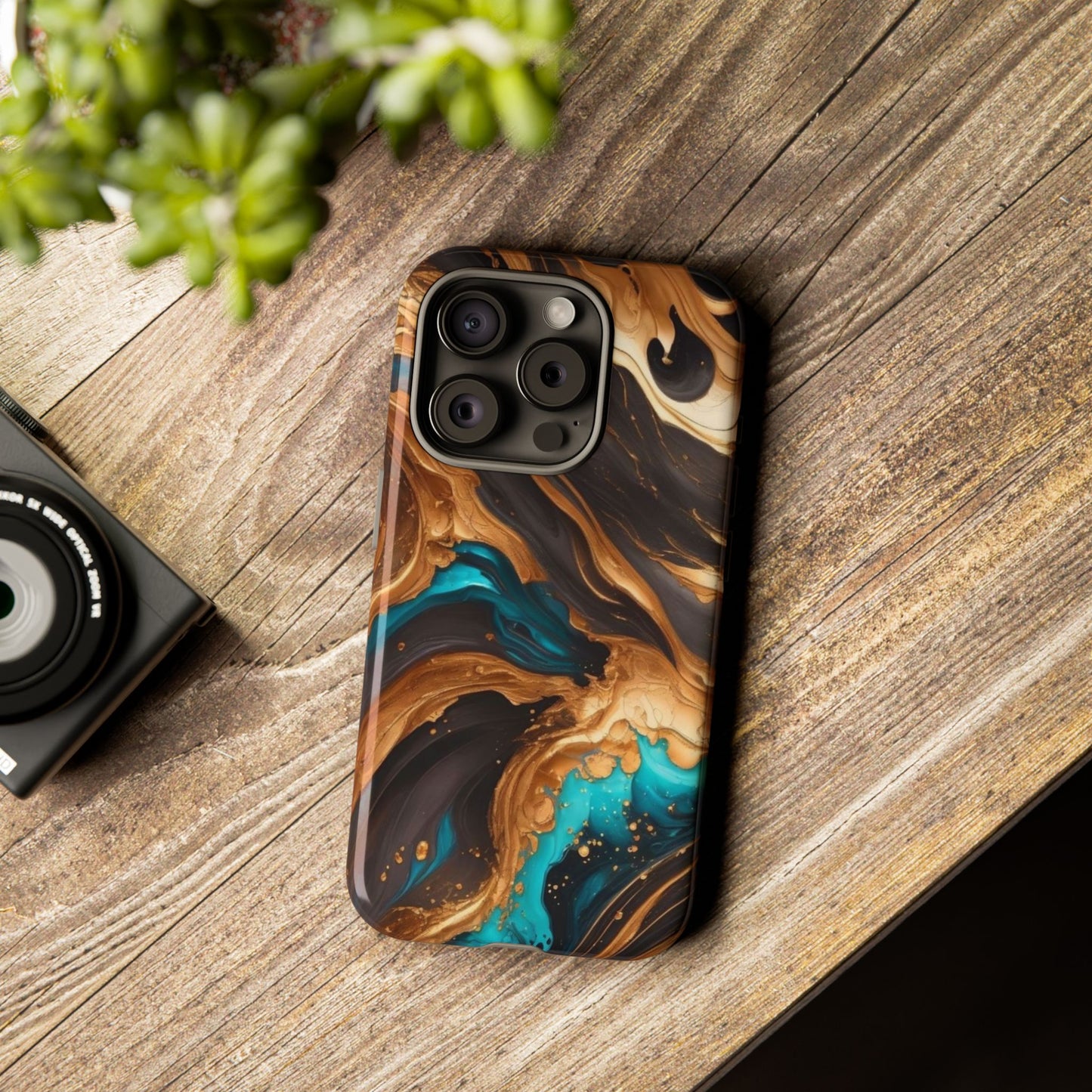 Metallic Swirls (iPhone X - iPhone 17 Pro Max) [TOUGH CASE]