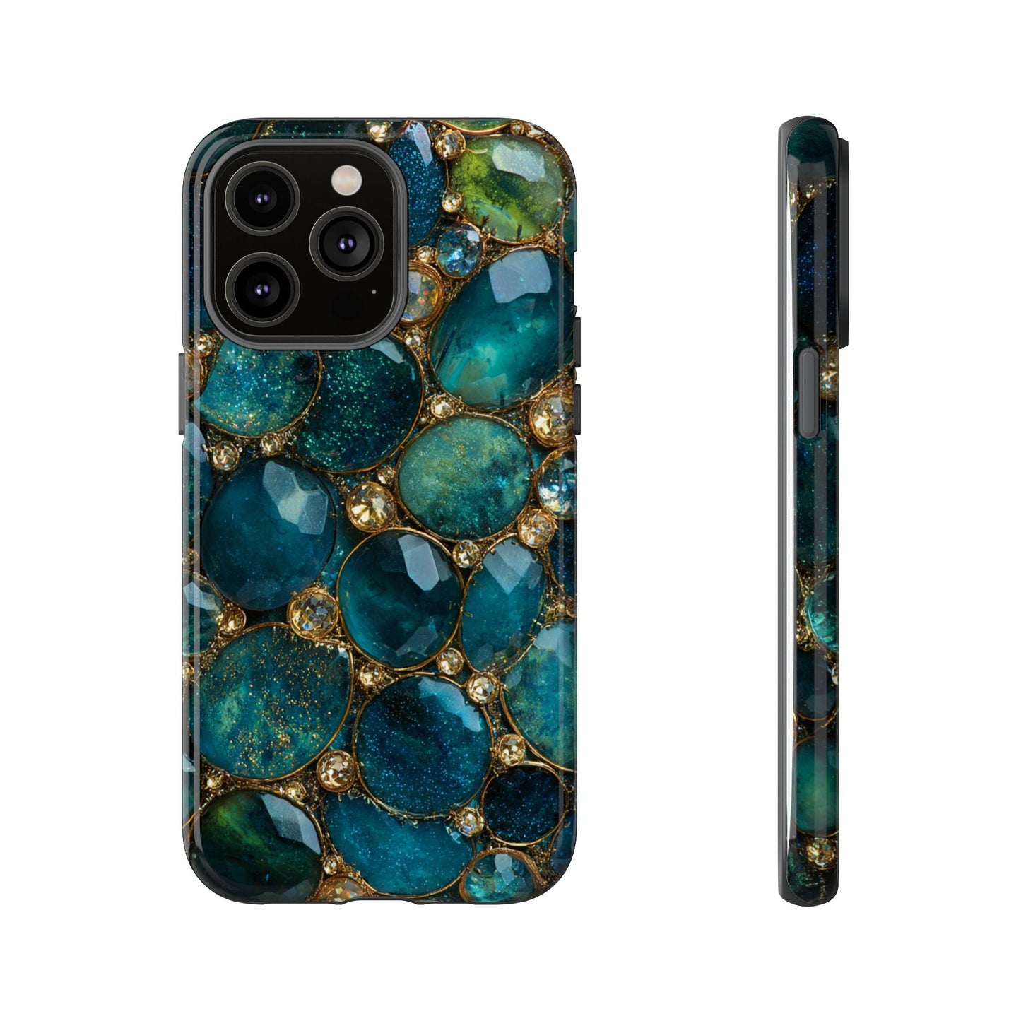 Blue Gemstones (iPhone Pro Max - iPhone X) [Tough Case]