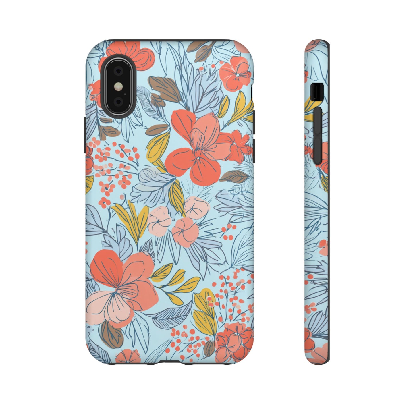 Floral 02 (iPhone X - iPhone 17 Pro Max) [TOUGH CASE]