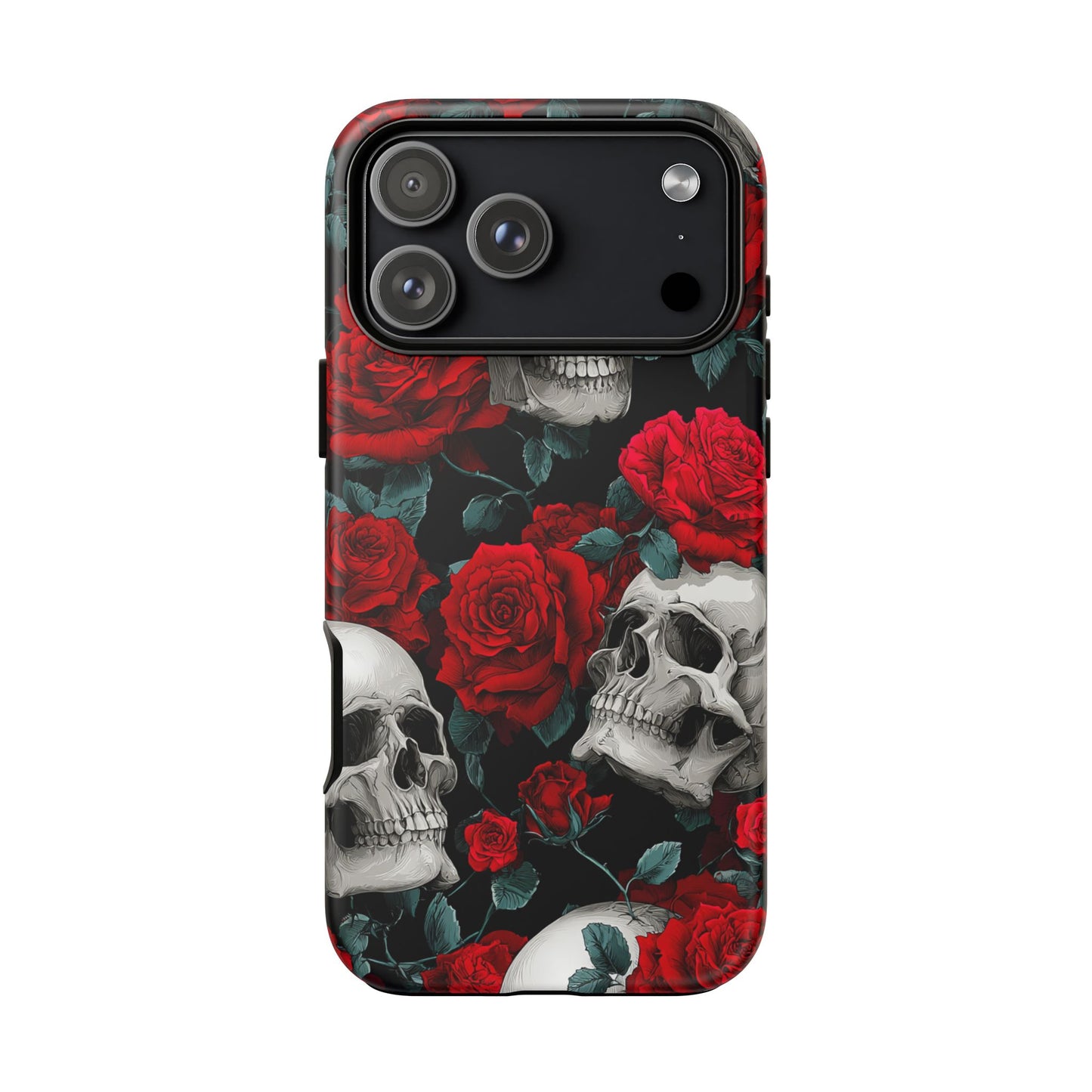 LOW STOCK Skull & Red Roses [TOUGH CASE]
