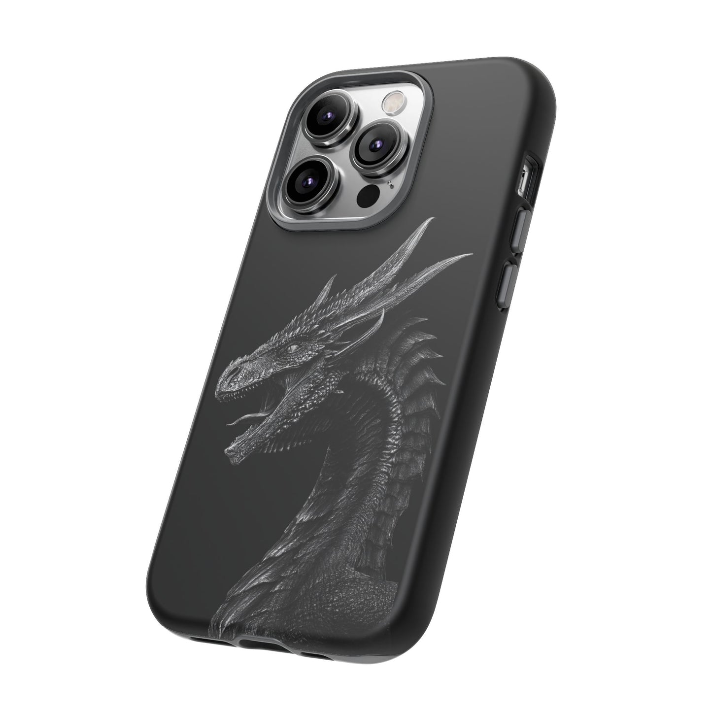 Black & White Dragon (iPhone X - iPhone 17 Pro Max) [TOUGH CASE]