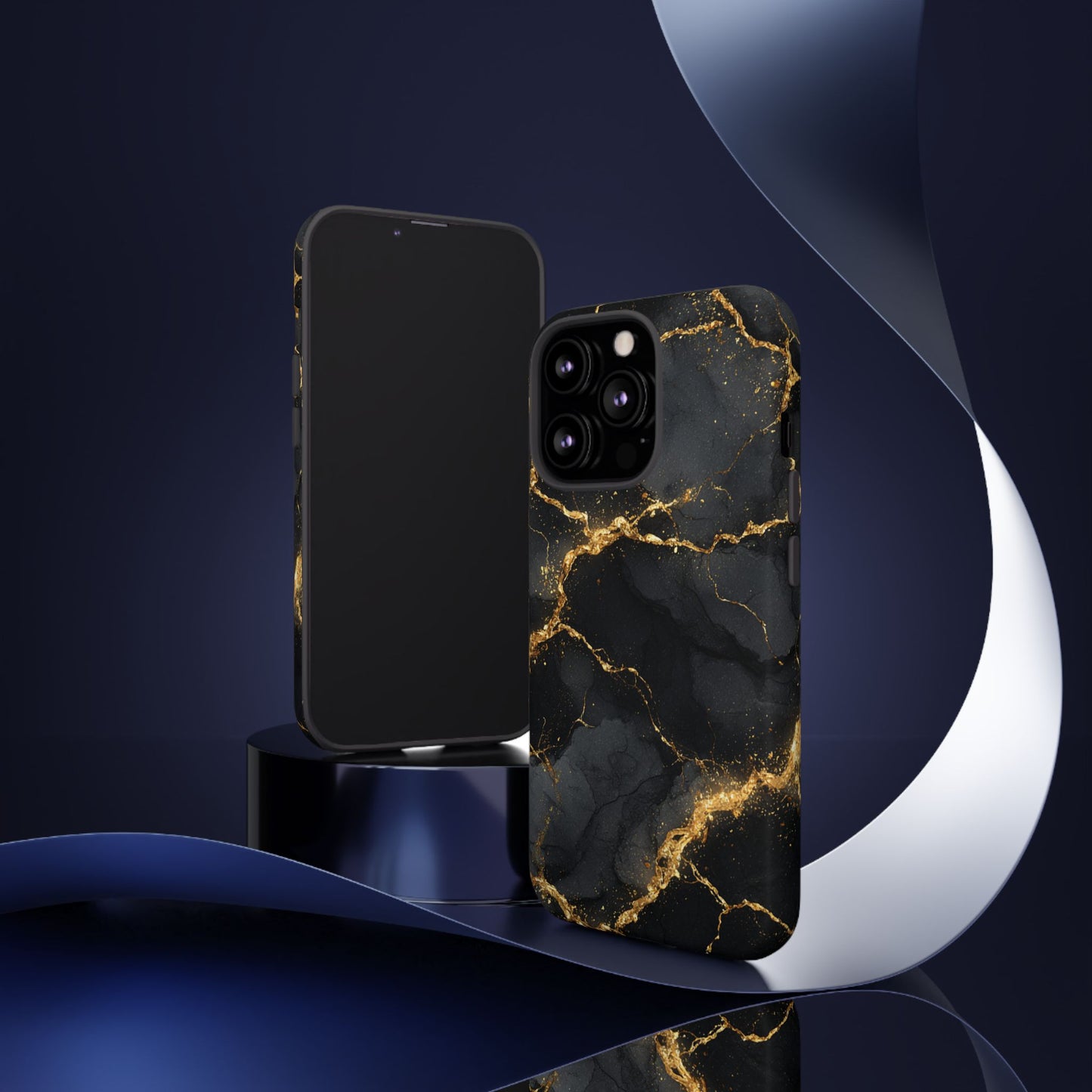 Black & Gold Marble [TOUGH CASE]