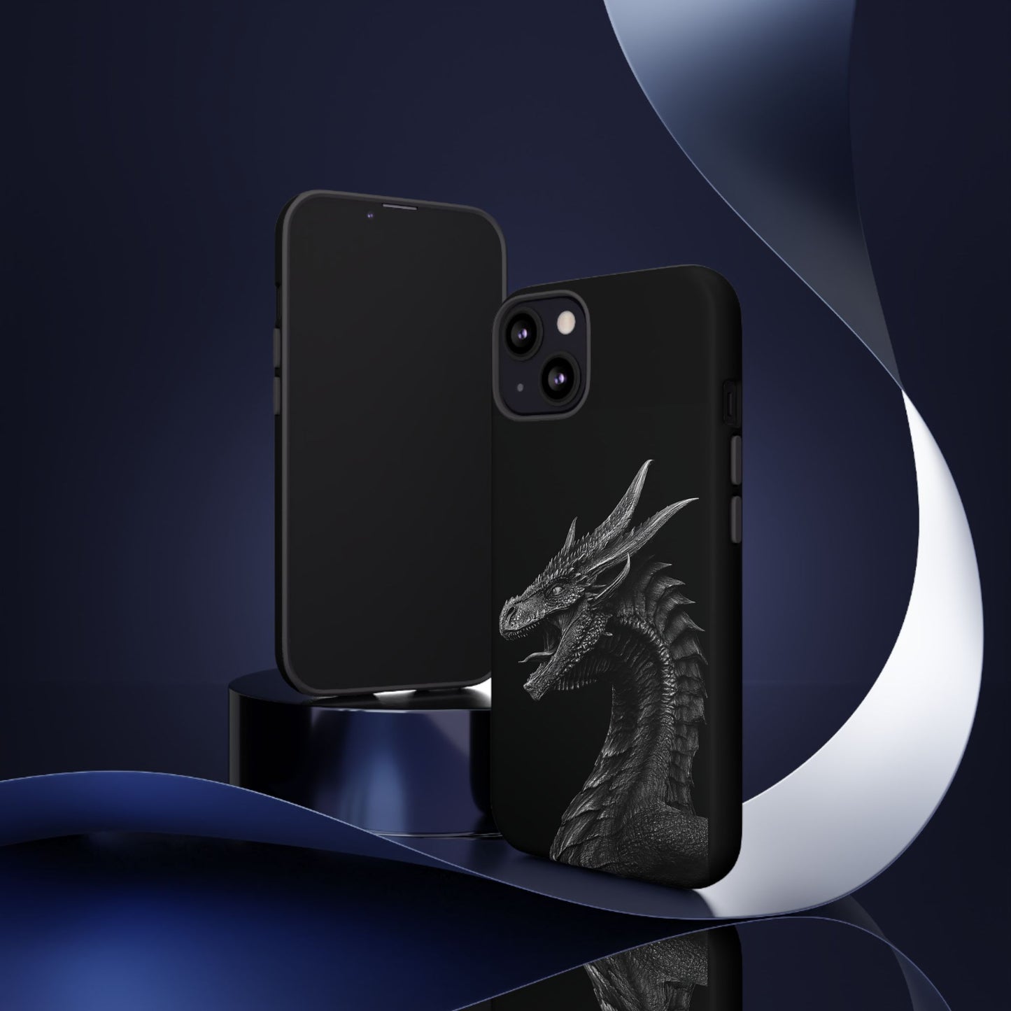 Black & White Dragon (iPhone X - iPhone 17 Pro Max) [TOUGH CASE]