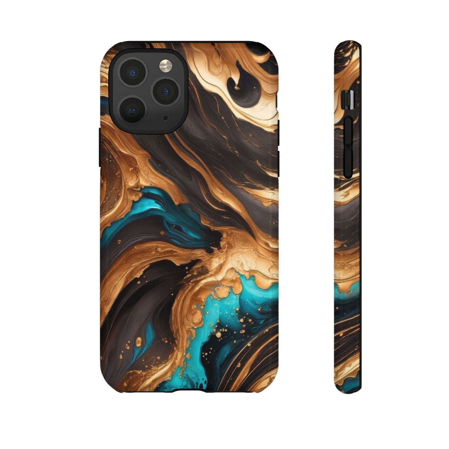 Metallic Swirls (iPhone X - iPhone 17 Pro Max) [TOUGH CASE]