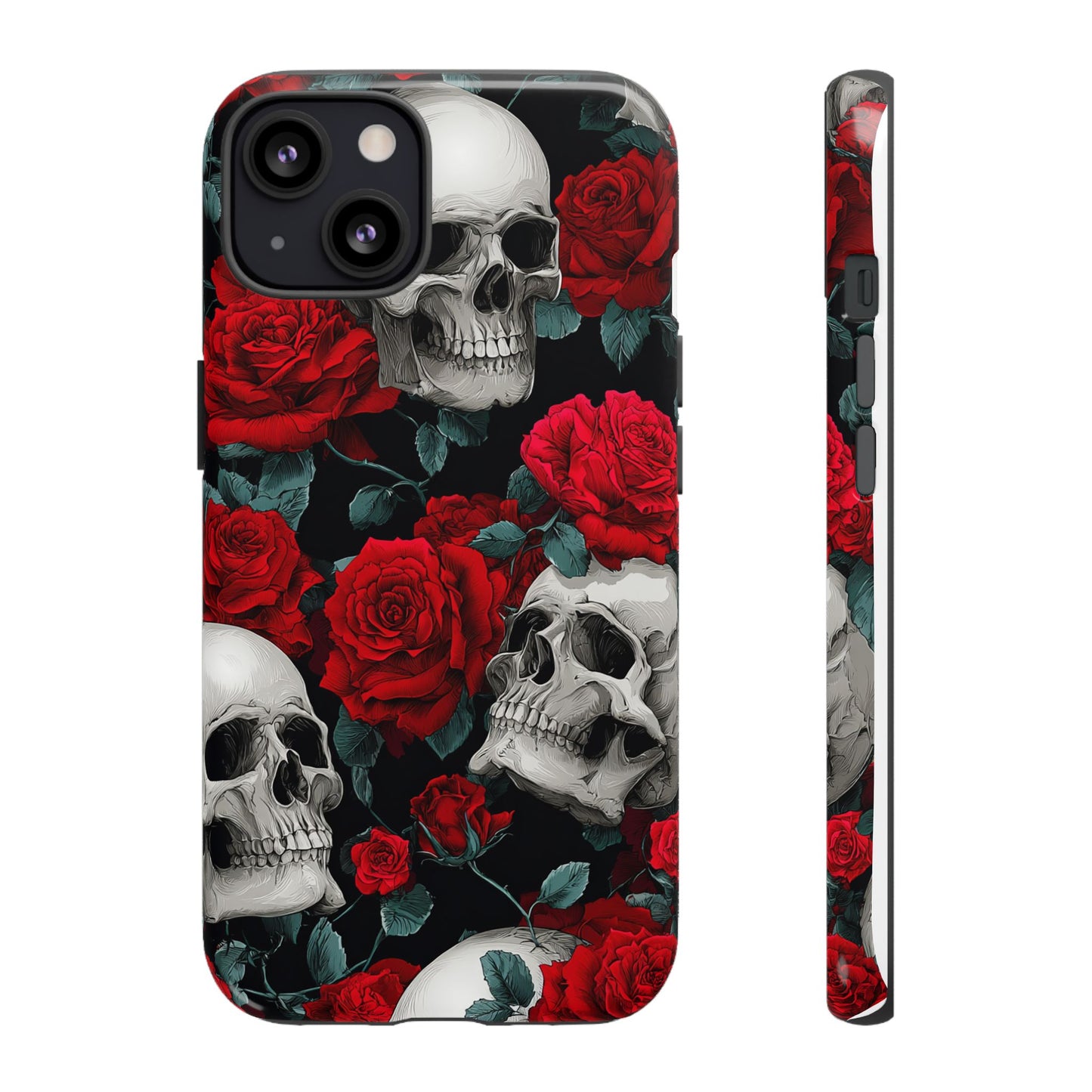 LOW STOCK Skull & Red Roses [TOUGH CASE]