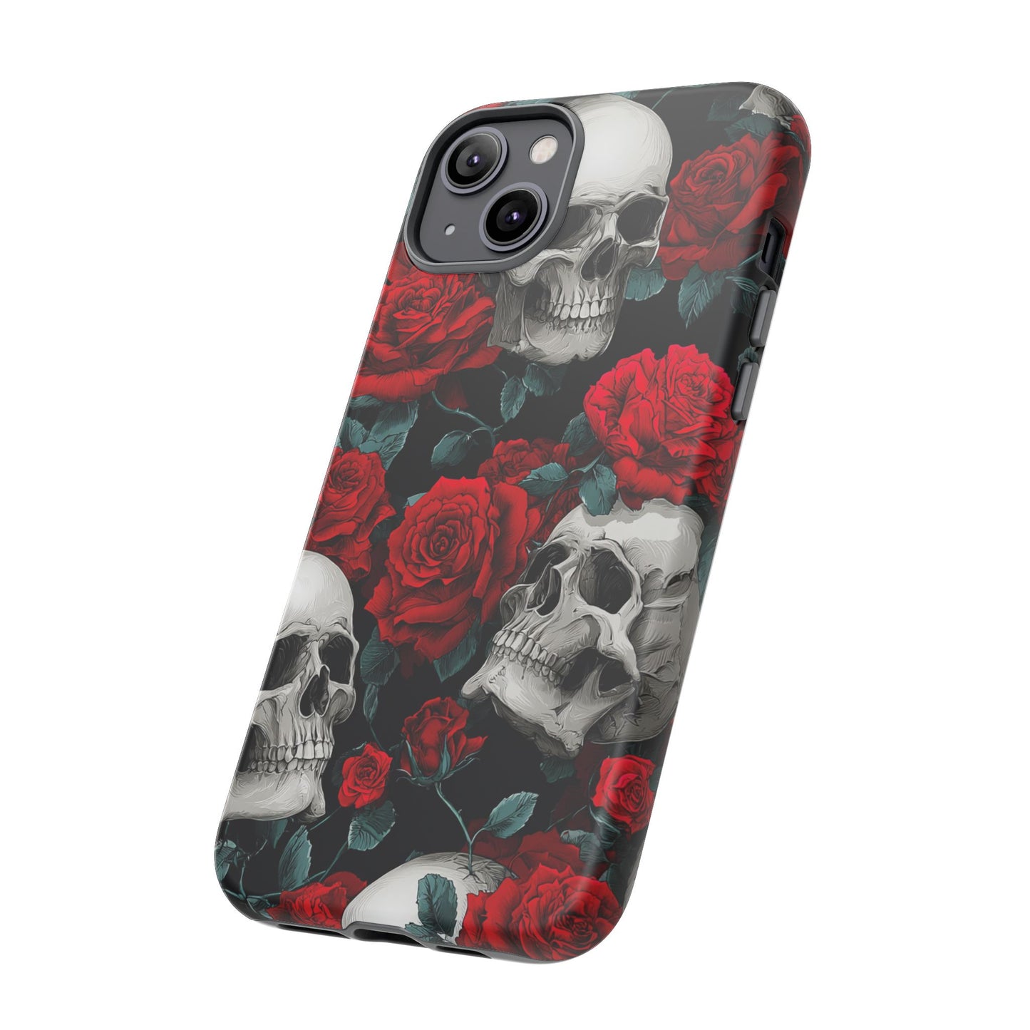 LOW STOCK Skull & Red Roses [TOUGH CASE]